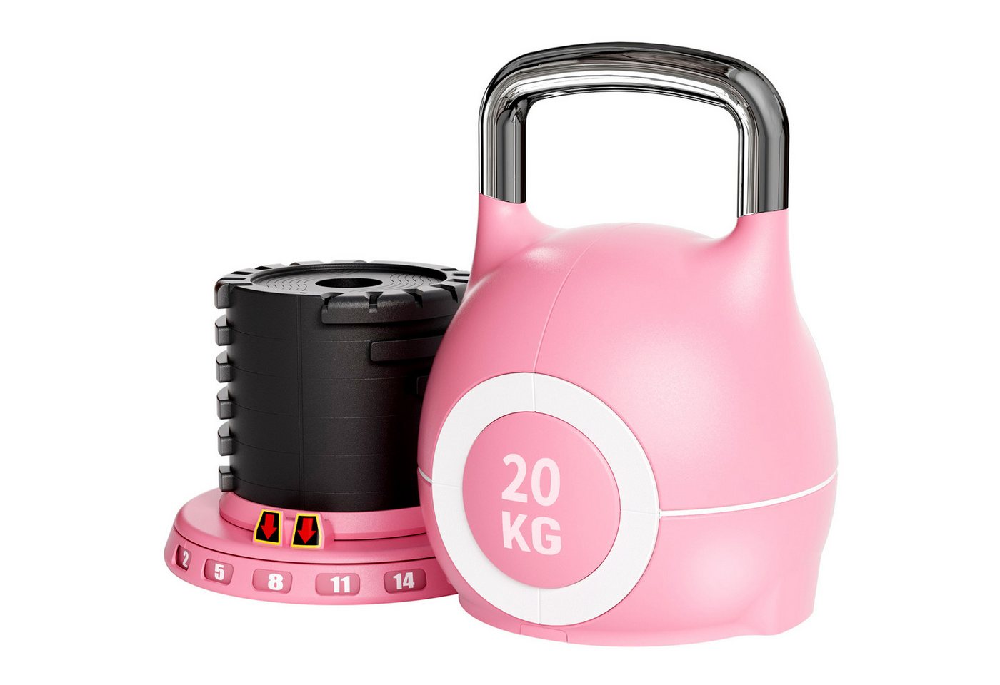 TLGREEN Kettlebell Verstellbare Kettlebell Set,7 in 1 Kugelhantel, (mit massivem Aluminiumgriff Hanteln), für Heimtraining und Fitness