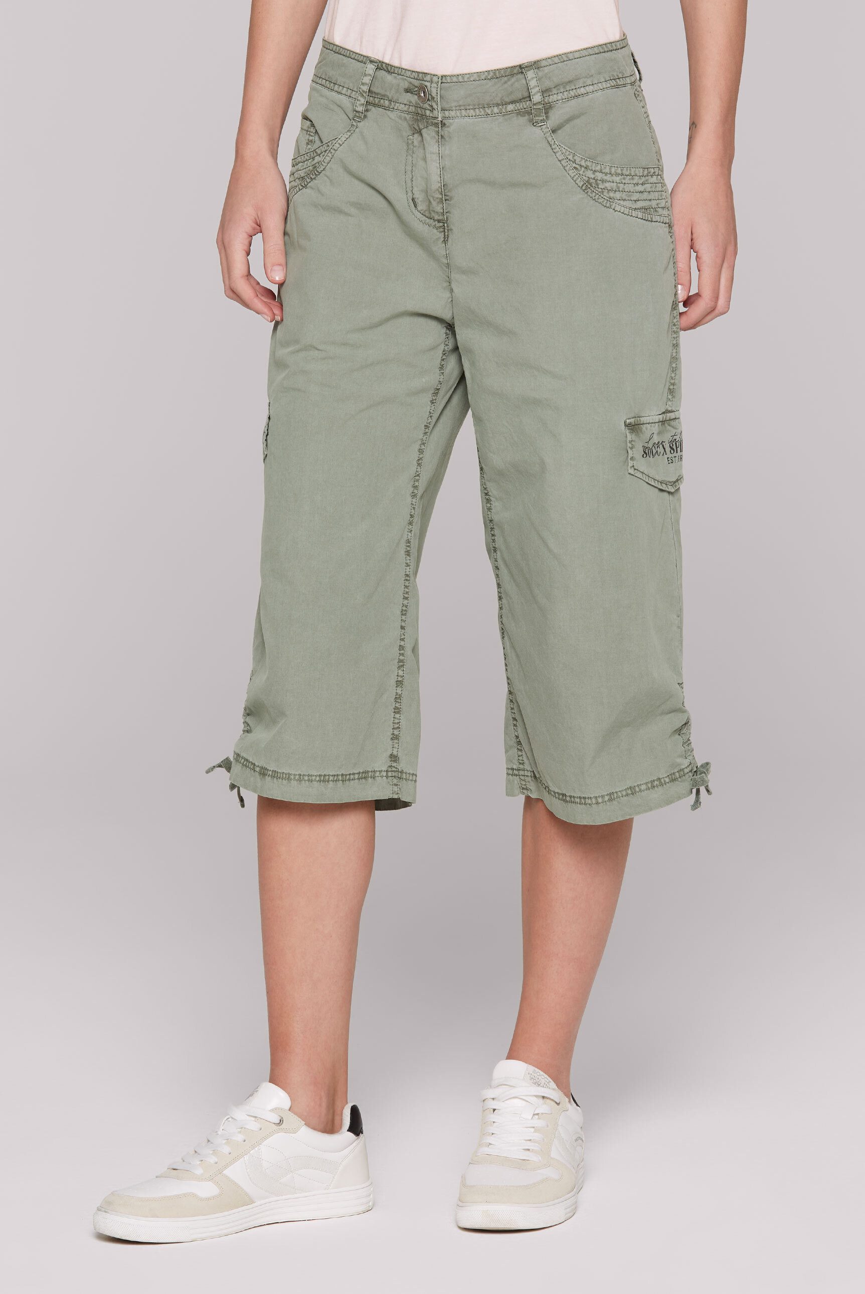 SOCCX Shorts mit Bindeband am Saum