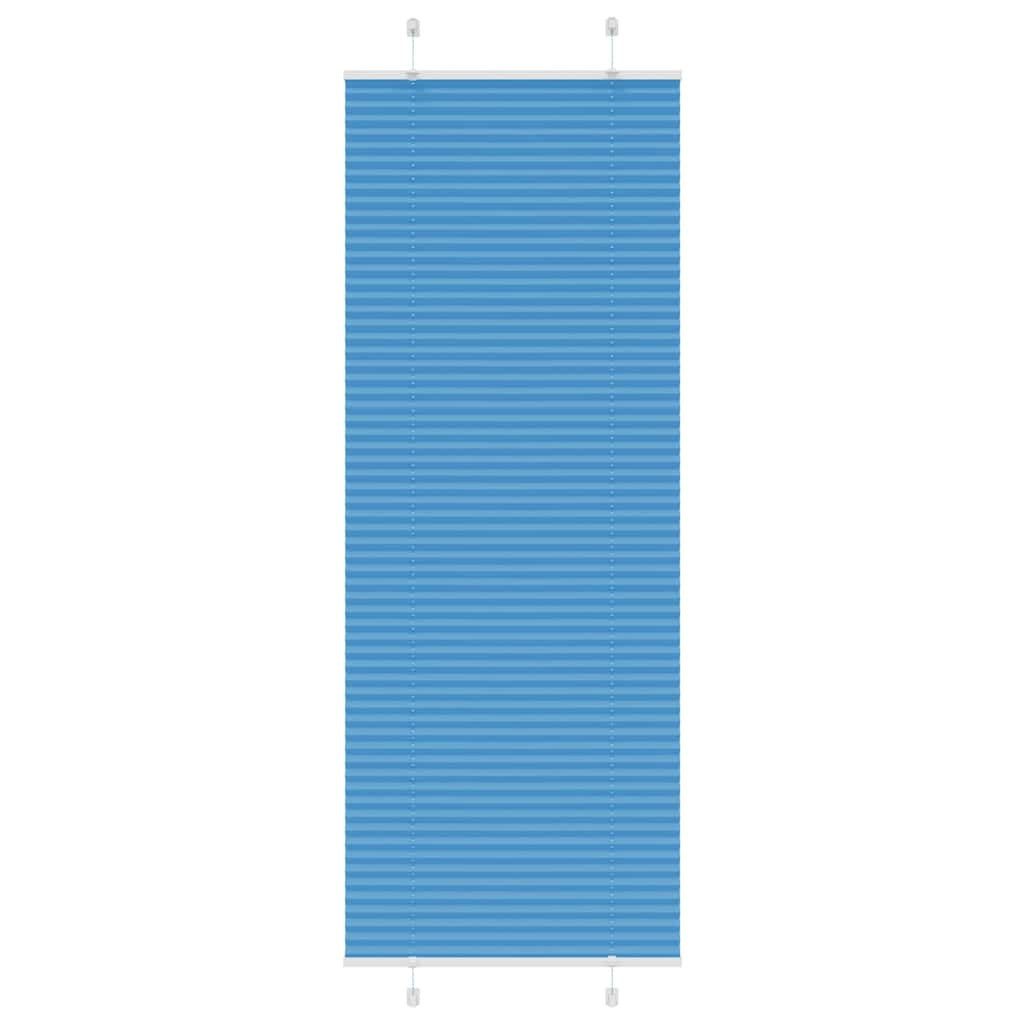 vidaXL Jalousie Plissee Blau 75x200 cm Stoffbreite 74,4 cm Polyester