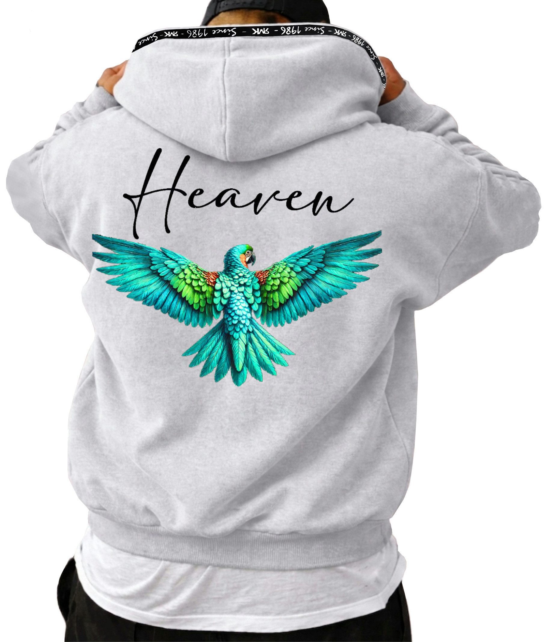 RMK Hoodie Herren Kapuzenpullover Pullover Pulli Langarmshirt Heaven mit Kapuze und 2 Taschen