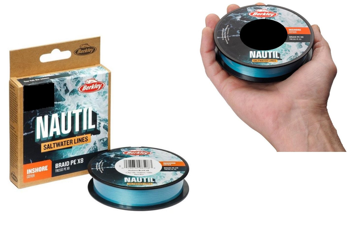 Berkley Angelschnur Berkley NAUTIL Braidx8 AquaBlue Angelschnur Salzwasser ver. Größen, (Berkley Nautil)