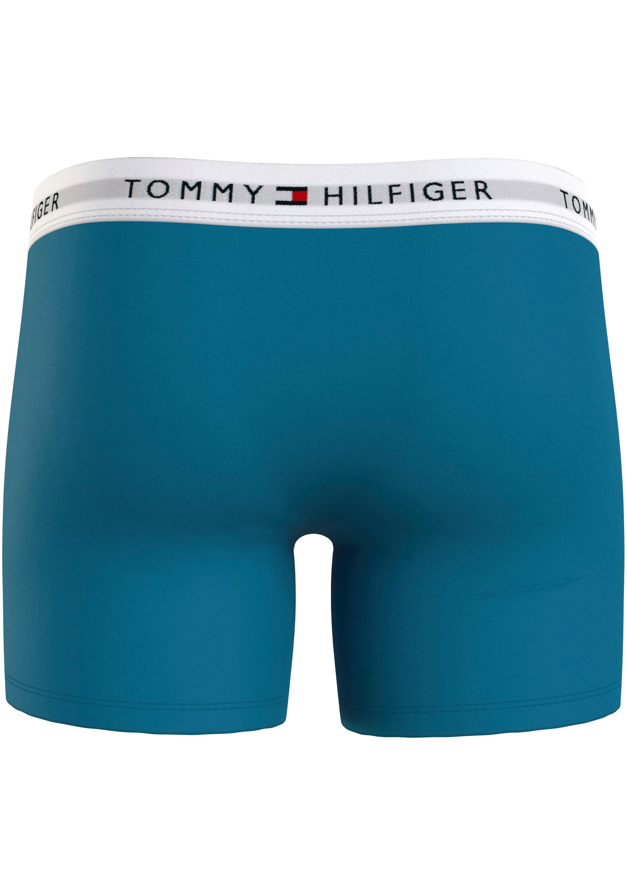 Tommy Hilfiger Underwear BOXER 3P 3er-Pack) (Packung, Boxer Cerulean mit Silver/Fireworks BRIEF Logo-Elastikbund Aqua/Ant