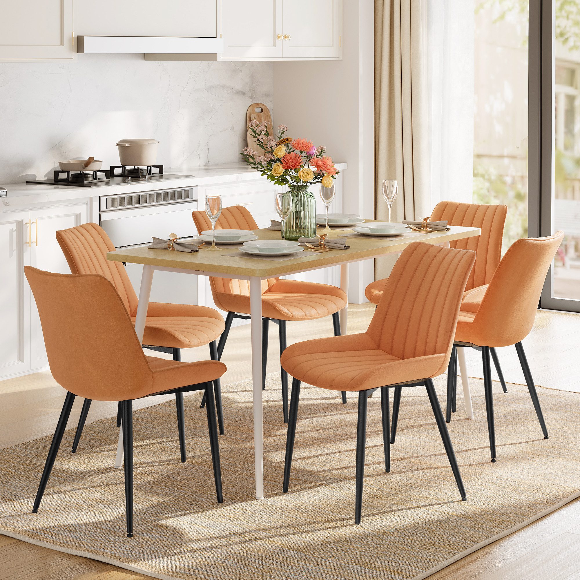 SONGMICS Esszimmerstuhl Stuhlset – Polsterstühle, Moderner Küchenstuhl. Sam günstig online kaufen