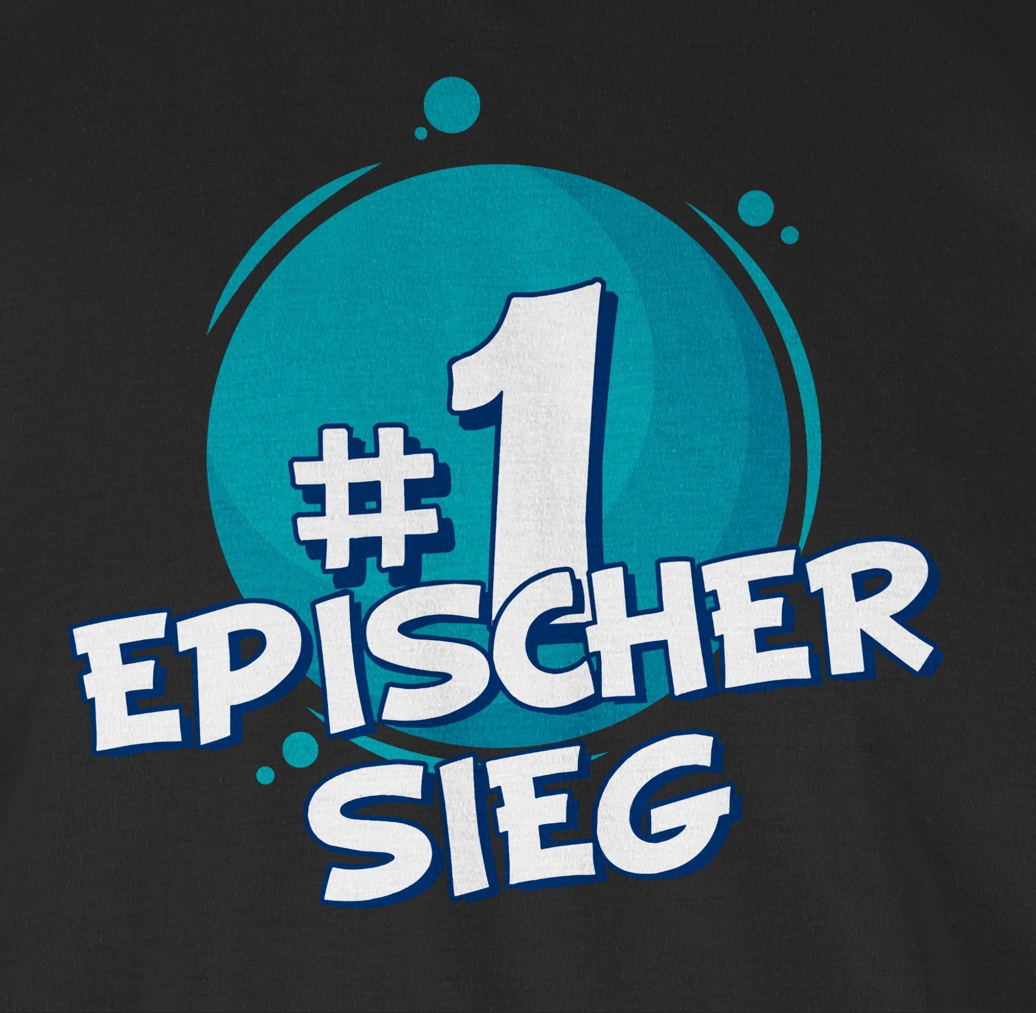 Schwarz T-Shirt Sieg Shirtracer Geschenke 02 Epischer Nerd #1