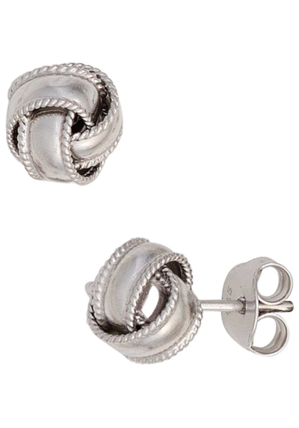 925 Sterling Silber Knoten Ohrringe - Minimalistisch Für Damen