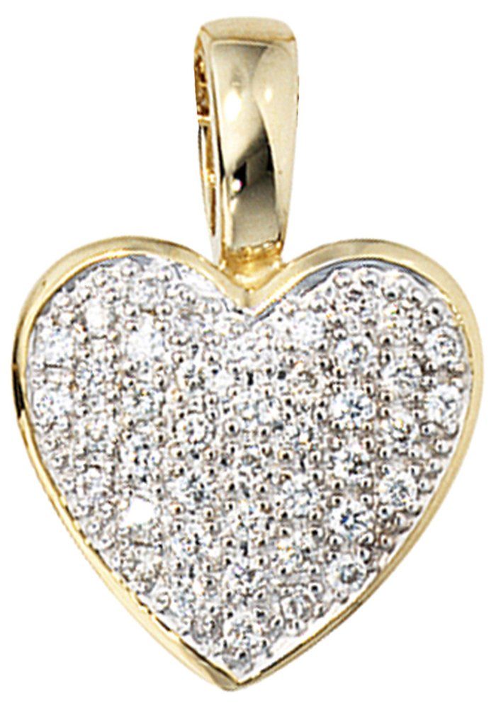 JOBO Herzanhänger »Anhänger Herz«, 585 Gold mit 42 Diamanten online kaufen  | OTTO