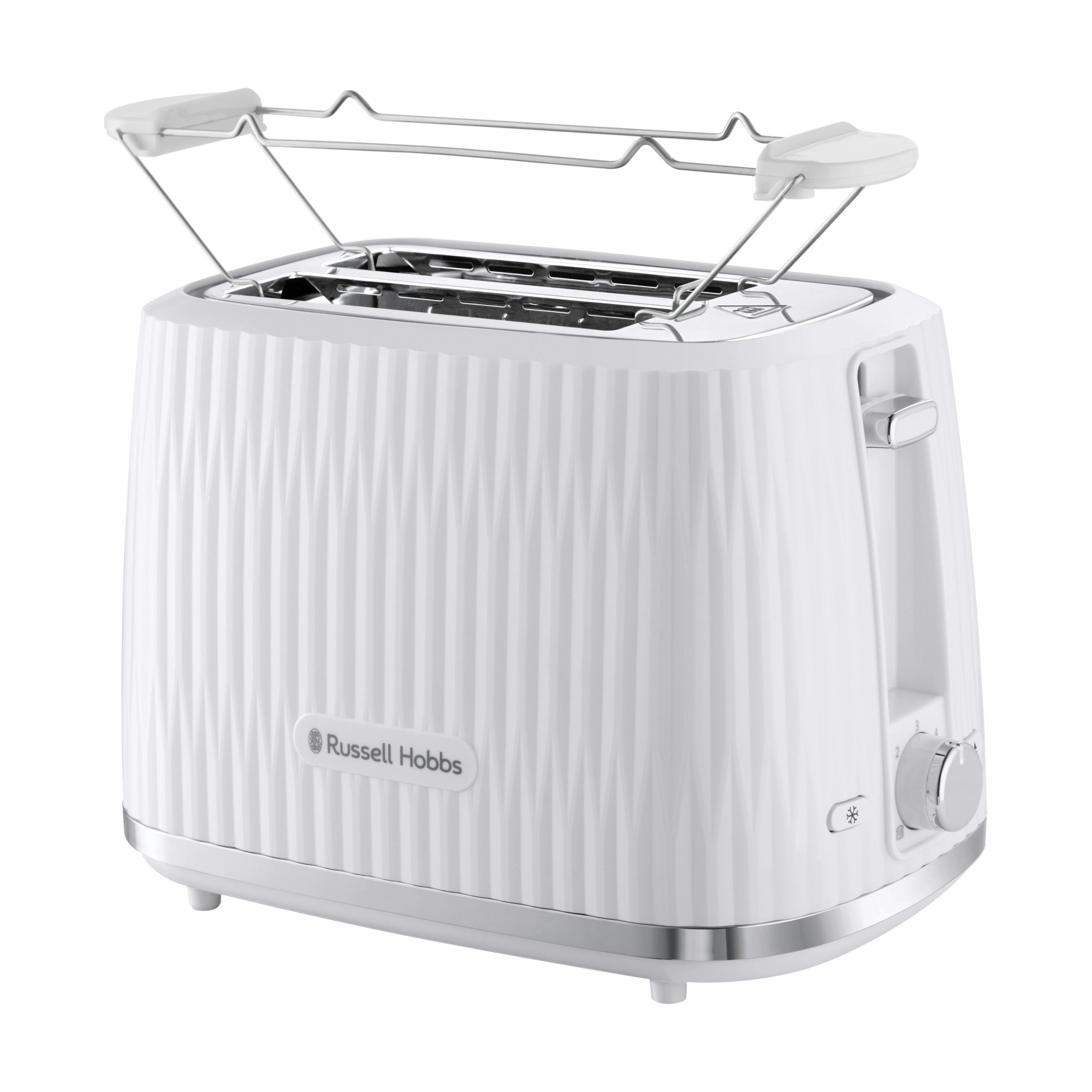 Toaster RUSSELL HOBBS Toaster Eden 27370-56 Brötchenaufsatz weiß