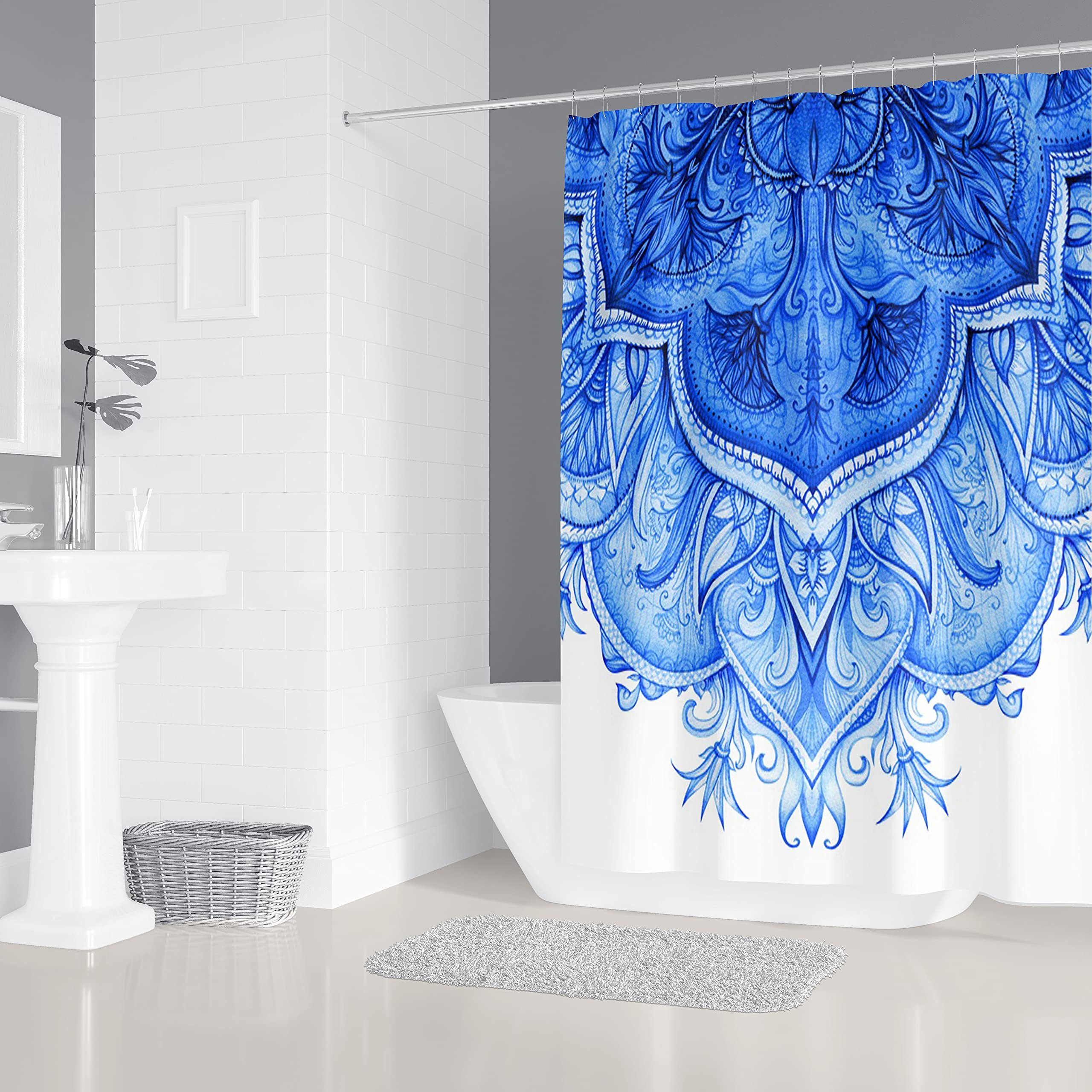 M&W DAS DESIGN Duschvorhang Shower curtains 180x200 Anti schimmel Waschbar bad vorhang – Bild 3 von 5