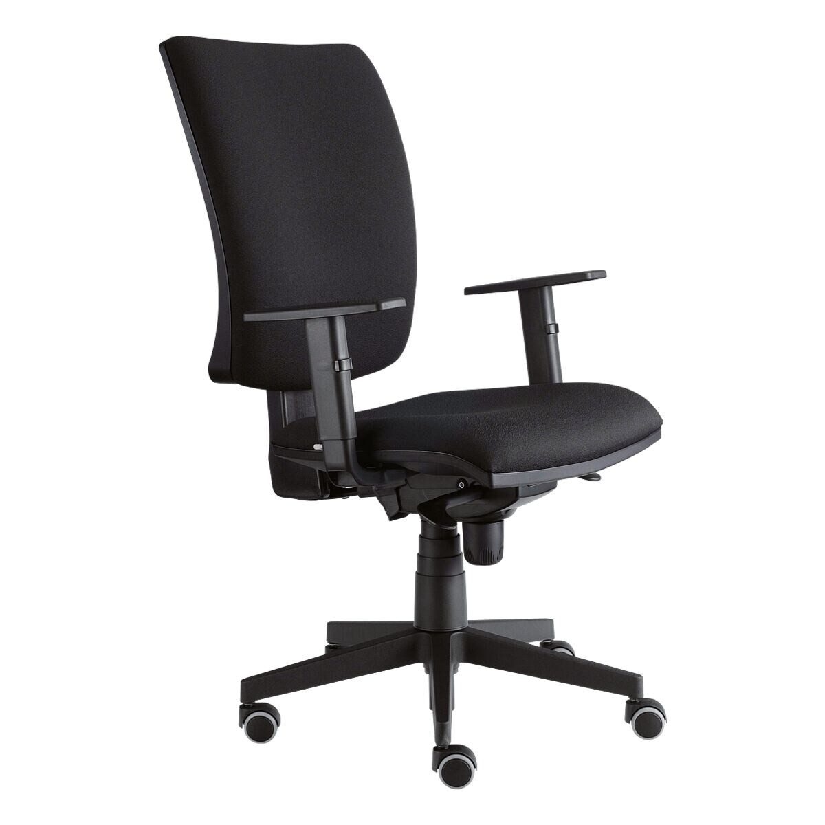 HAMMERBACHER Schreibtischstuhl Solid, mit schwer entflammbarem Stoff nach BS EN 1021-1, mit Armlehnen