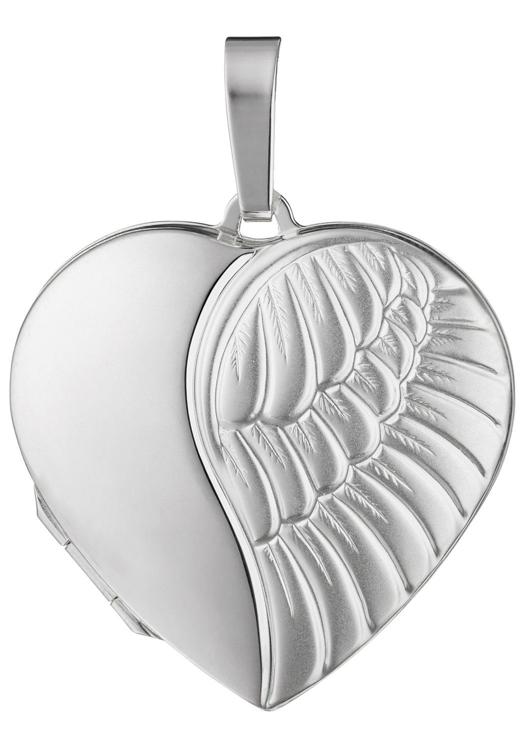 Damen Schmuck JOBO Medallionanhänger Anhänger Medaillon Herz Flügel, 925 Silber