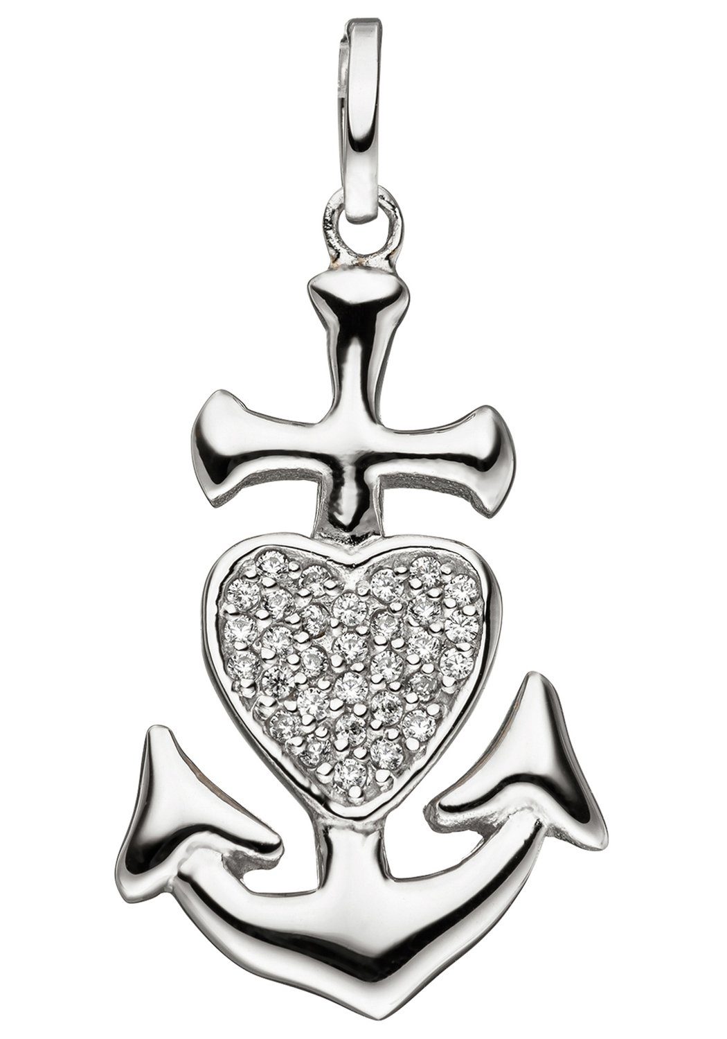 JOBO Kettenanhänger »Anhänger Glaube, Liebe, Hoffnung«, 925 Silber mit