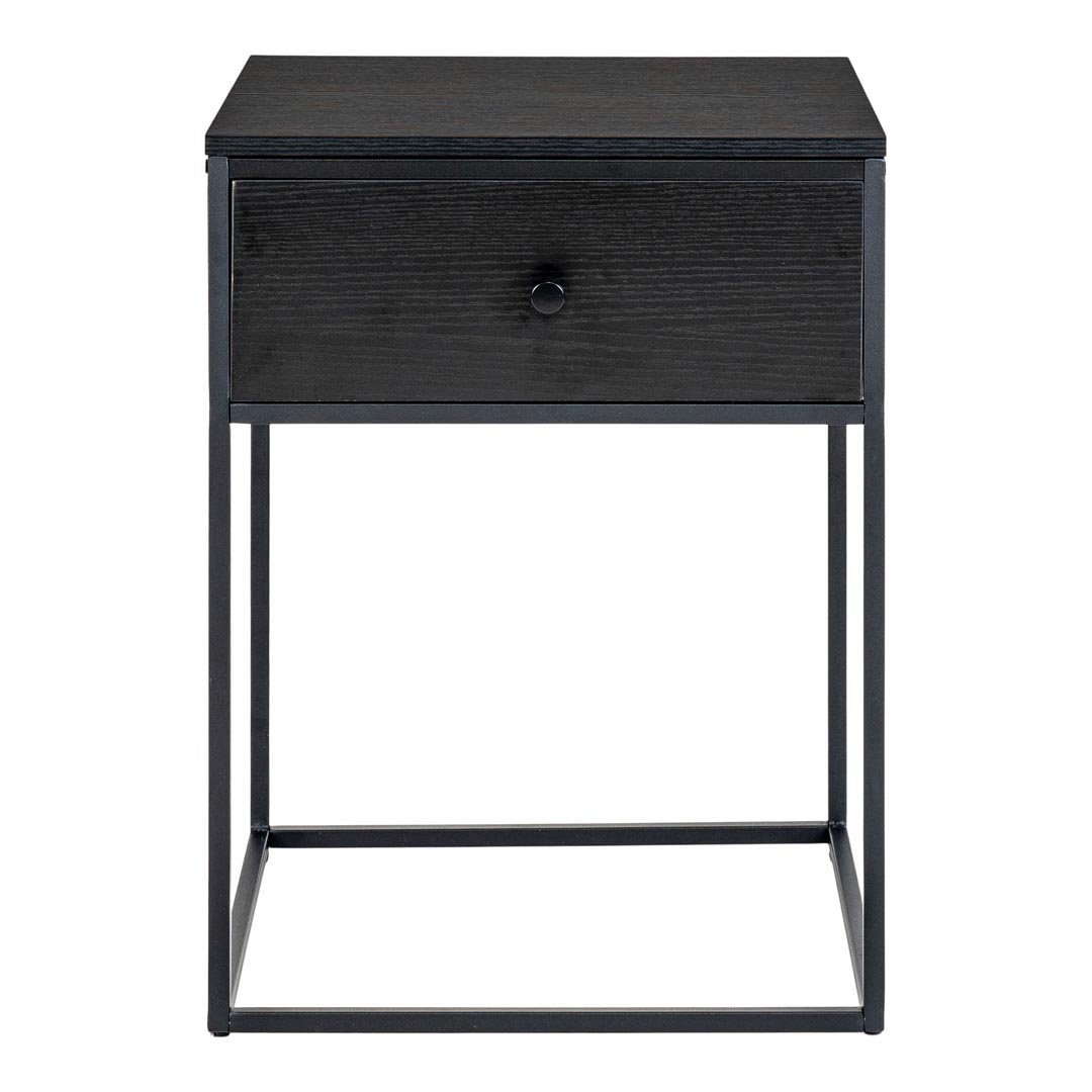 House Nordic Nachttisch Vita Nachttisch 1 Schublade schwarz.
