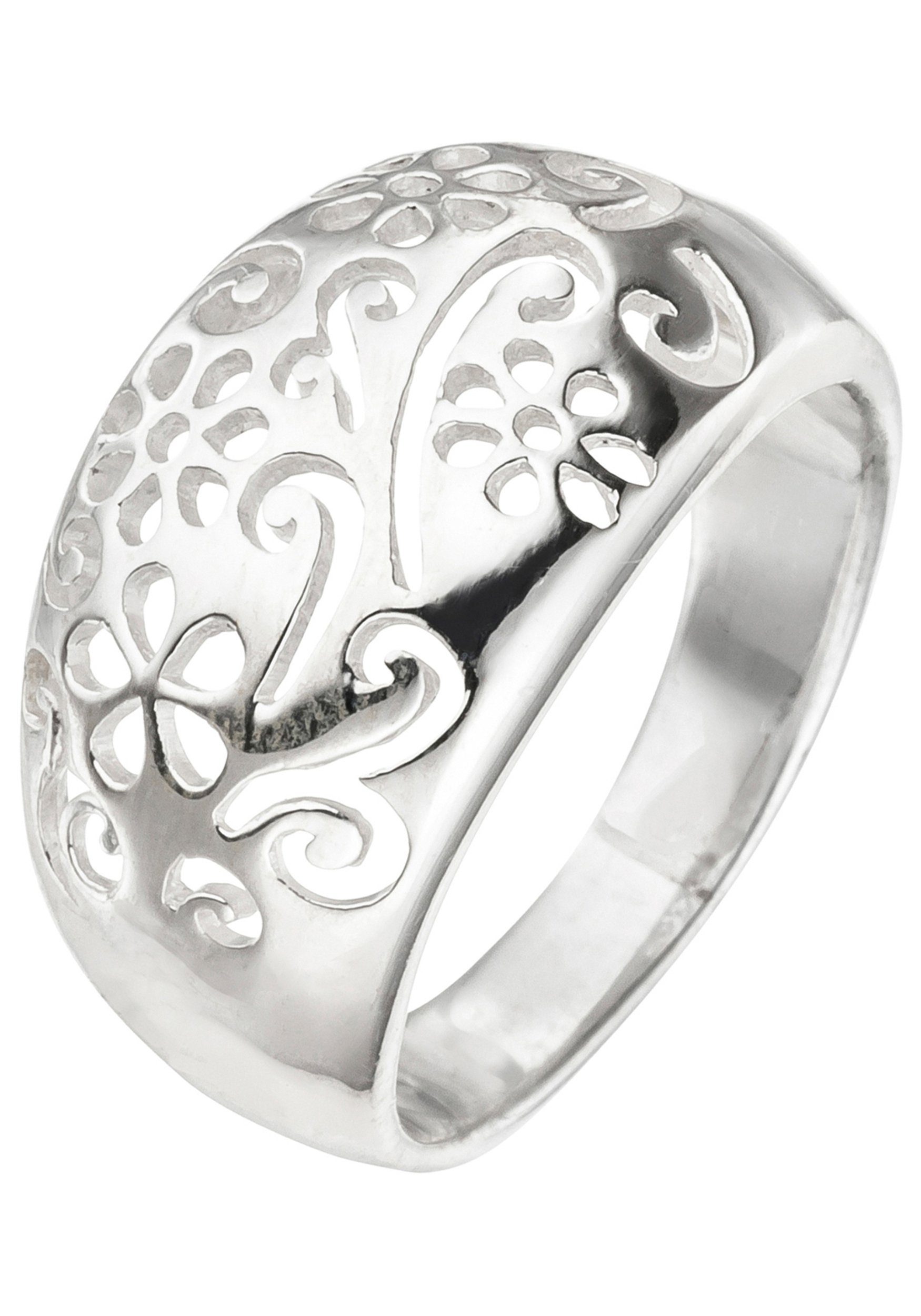 10,4 mm Damen Ring 925 Sterling Silber matt 18 Zirkonia Silberring Breite ca