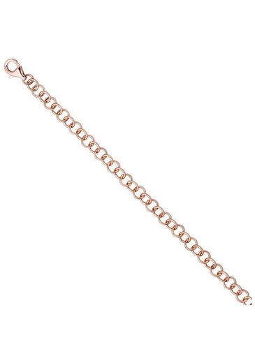 JOBO Armband, 925 Silber roségold vergoldet 19 cm