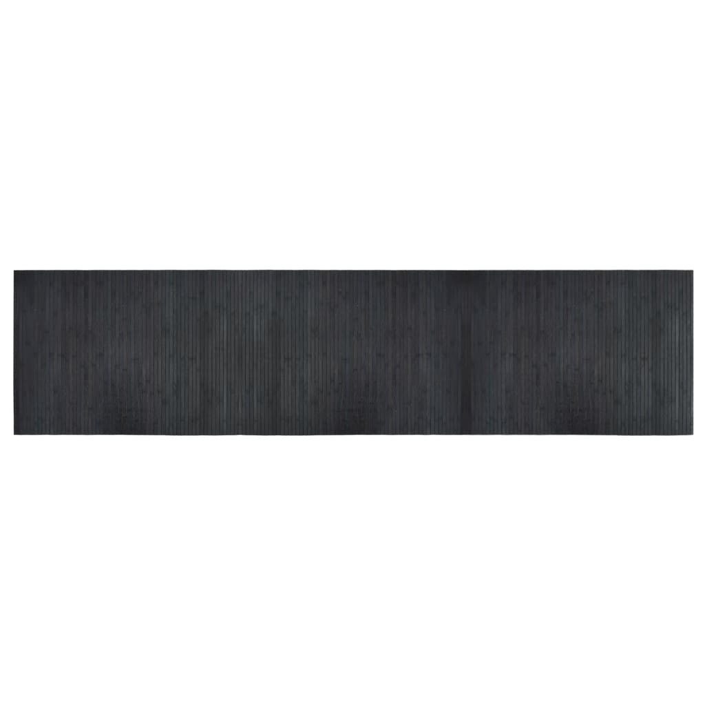 Teppich Teppich Rechteckig Grau 70x300 cm Bambus