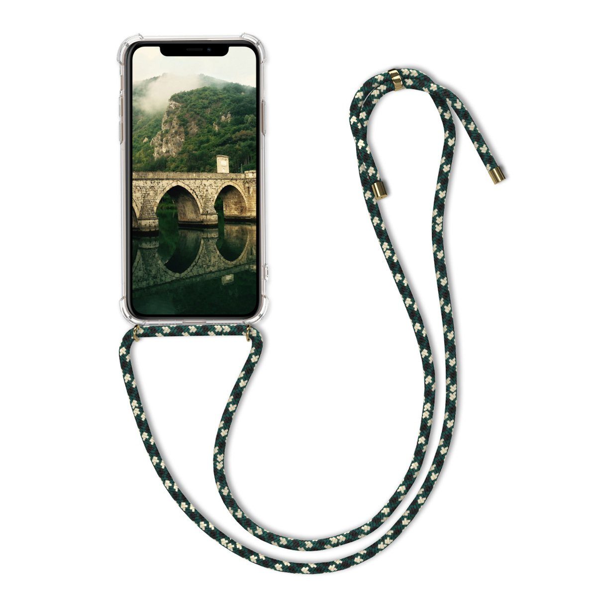 kwmobile Handyhülle Necklace Case für Apple iPhone 11 Pro Max, Hülle Silikon mit Handykette - Band Handyhülle