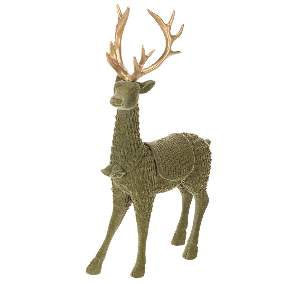 Florists Products Weihnachtsmann Deko Hirschfigur mit Geweih für festliche Winterdekoration