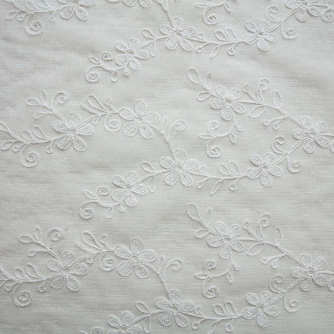 Gardine, Stangendurchzug Polyester, HOMEIDEAS, cm (2 St), Voile-Vorhänge, Blumenstickerei transparent, 132