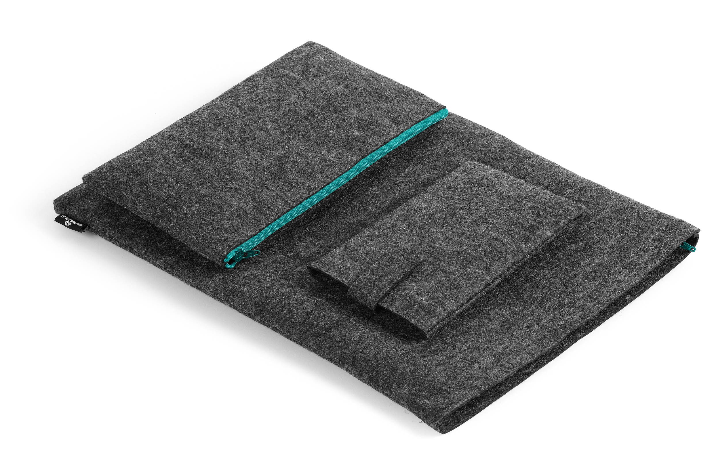 DURABLE Wandhalterung EFFECT, (monitorhalter, monitor, tischhalterung, bildschirm halterung, tischhalterung, bildschirm halterung, Durable Filzhülle MultiBag 16,4" Schutzhülle für Laptops, 60% recycelt)