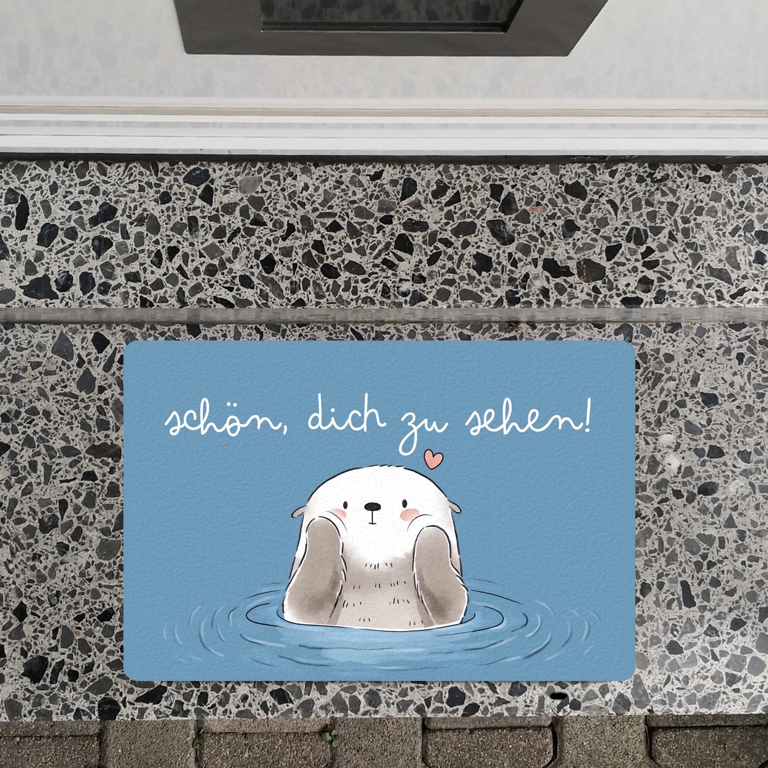 speecheese Fußmatte Otter Fußmatte in 40x60 cm ohne Rand mit Spruch Schön d günstig online kaufen
