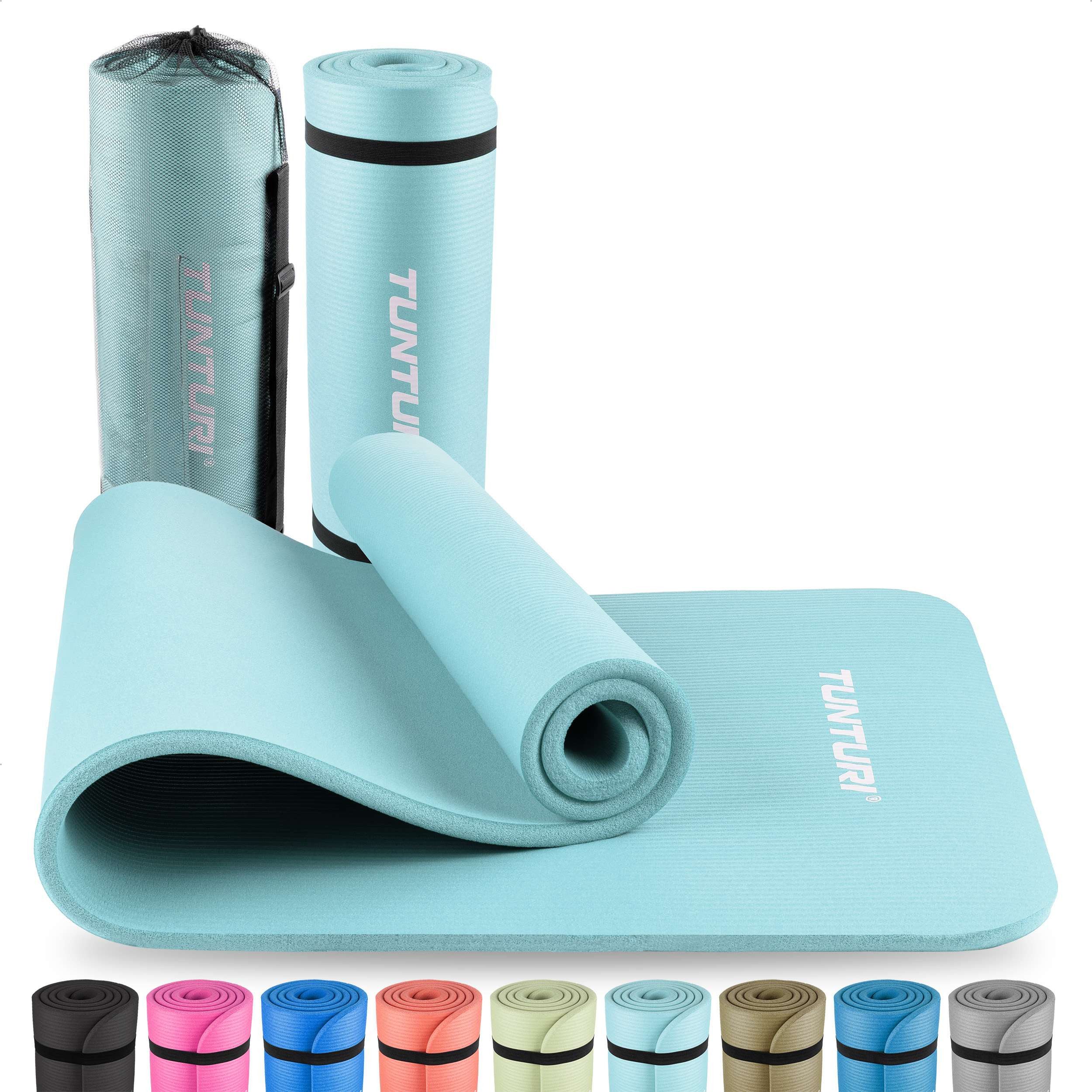 Tunturi Fitnessmatte Gymnastikmatte - Fitnessmatte extra dick - Rutschfest - Yogamatte - 1
