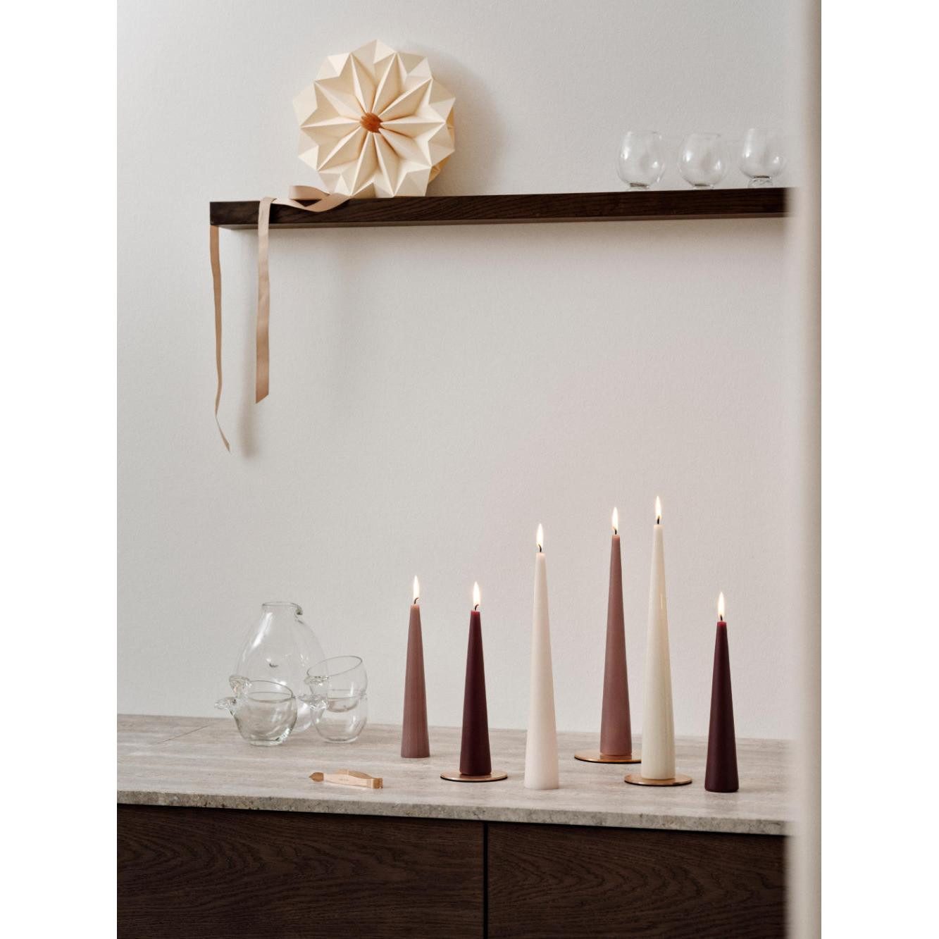 ester & erik Tafelkerze Kegelkerzen Set Cone Candle Pure White (37cm) (2-teilig)