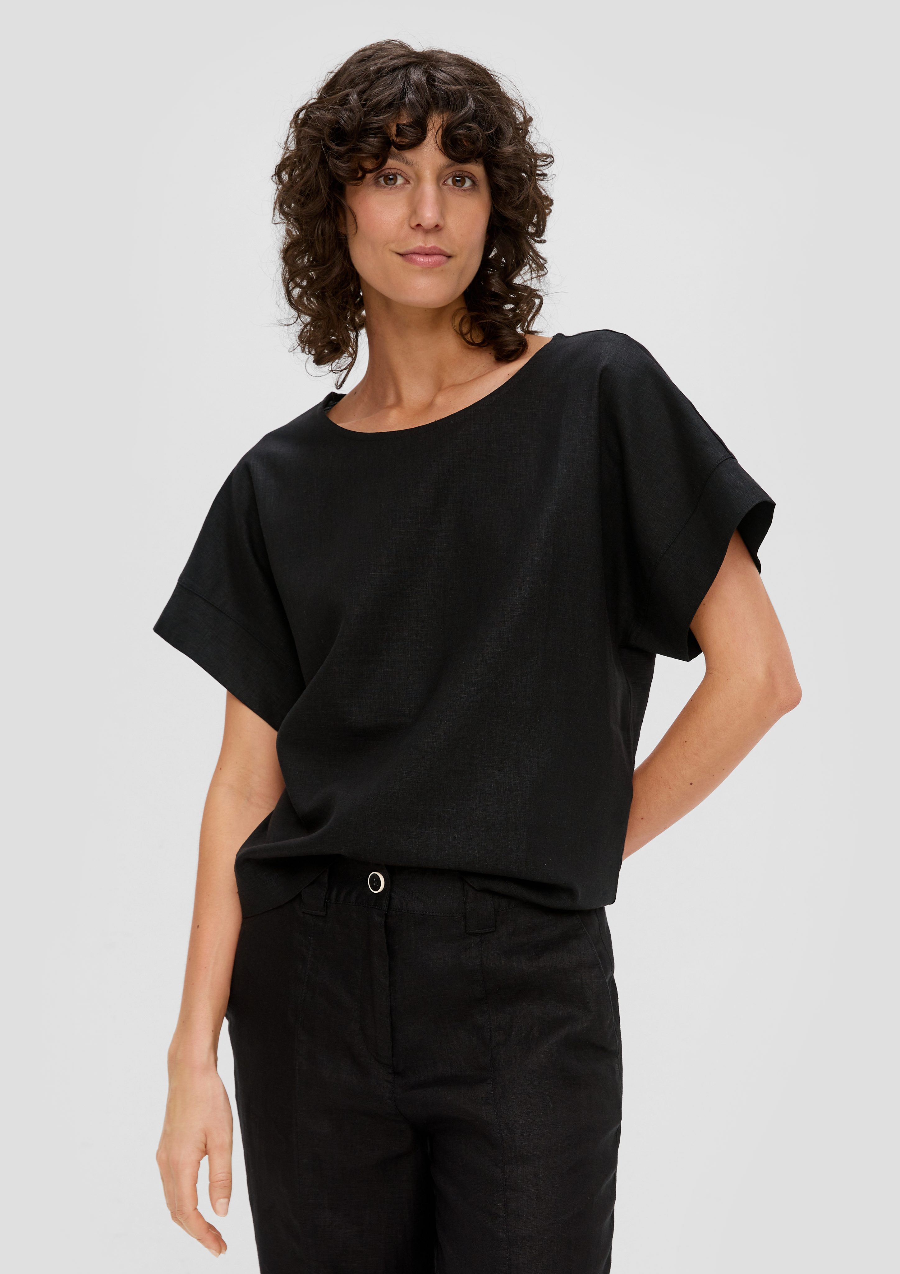s.Oliver Shirttop Fabricmix-T-Shirt im Relaxed Fit
