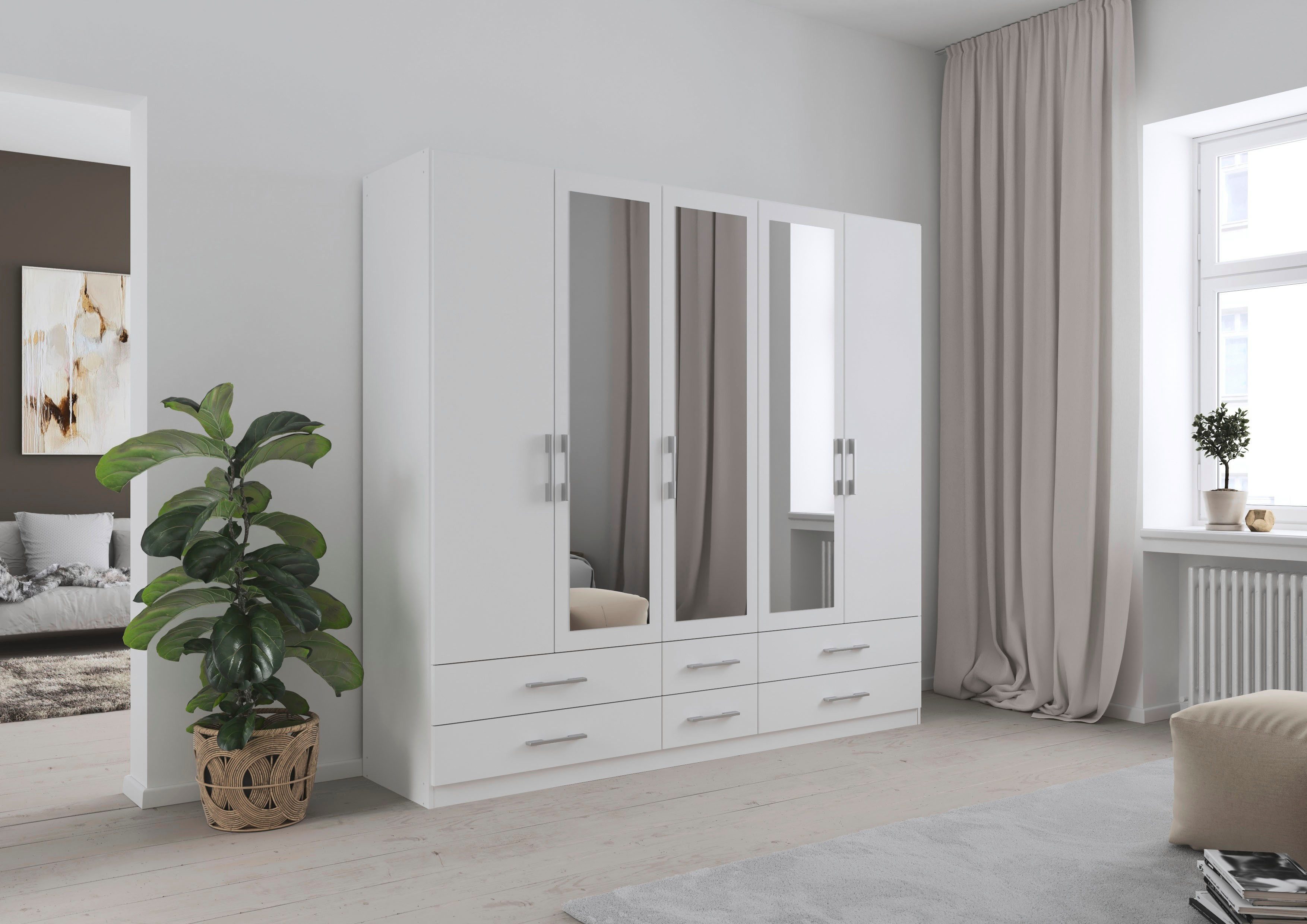 rauch Kleiderschrank Schrank Garderobenschrank Mehrzweckschrank Schlafzimmer HERSBRUCK (3 verschiedene Ausstattungen BASIC/CLASSIC/PREMIUM (inkl. SOFT-CLOSE) mi – Bild 2 von 5