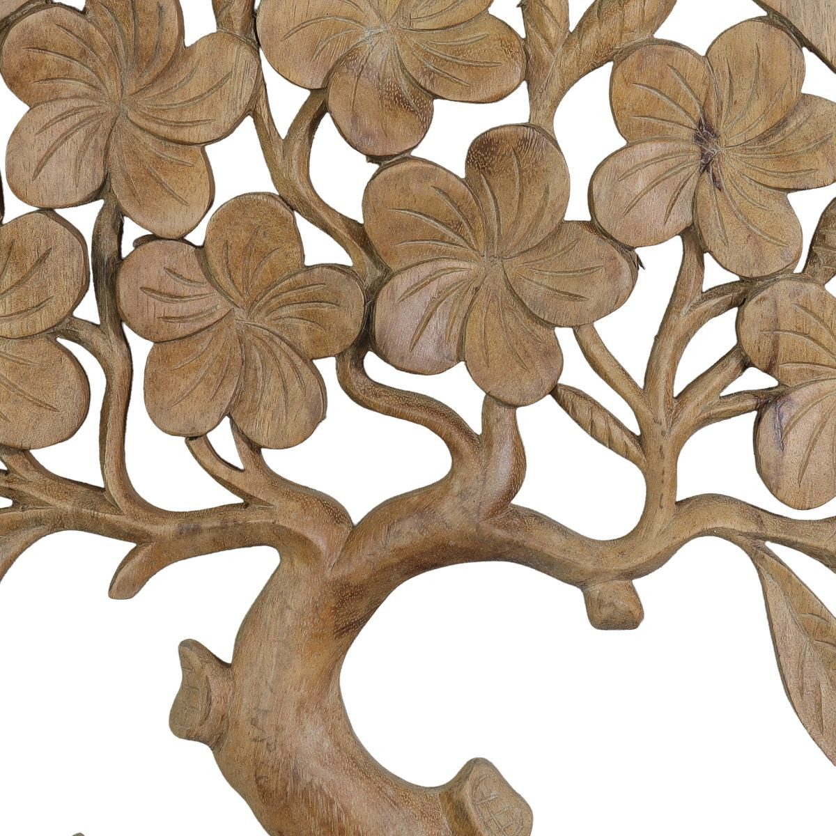 Oriental Galerie Holzbild Mandala Lebensbaum Wandbild Holz Natur 40 cm, Lebensbaum (1 St), Dekoration zum aufhängen, Schnitzerei, Tree of life – Bild 3 von 3