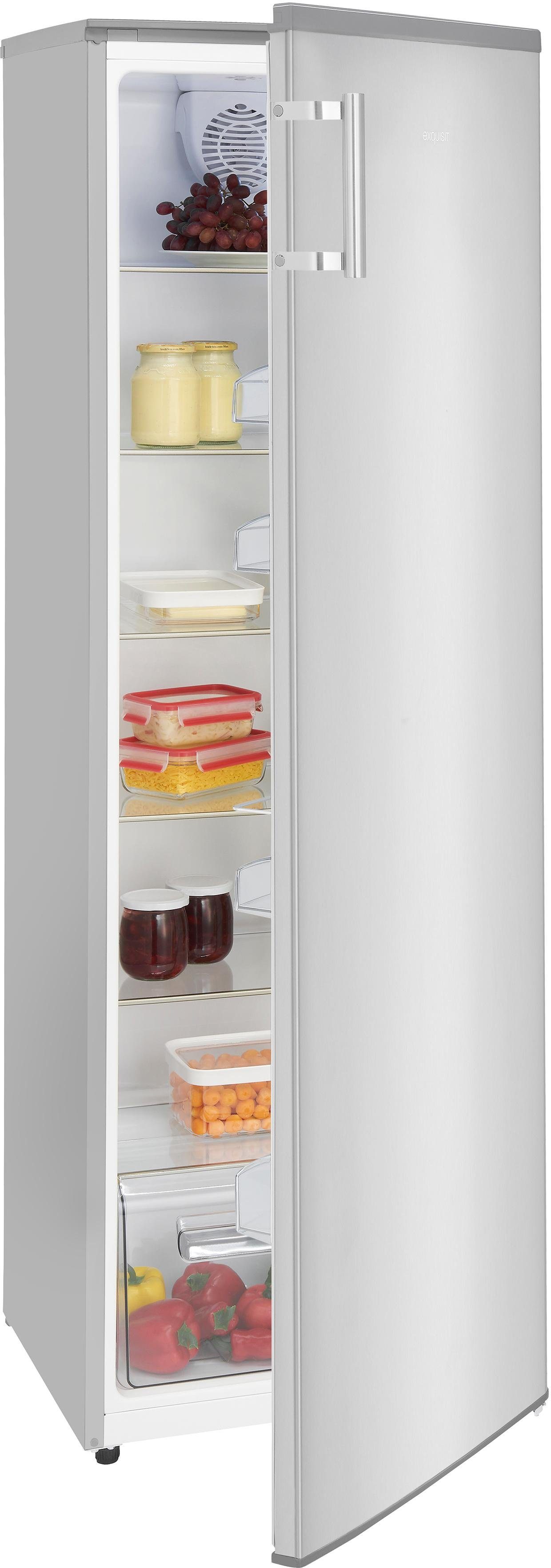 exquisit Kühlschrank KS 301-1 RVA  Inoxlook, 168,7 cm hoch, 55,8 cm breit online kaufen | OTTO