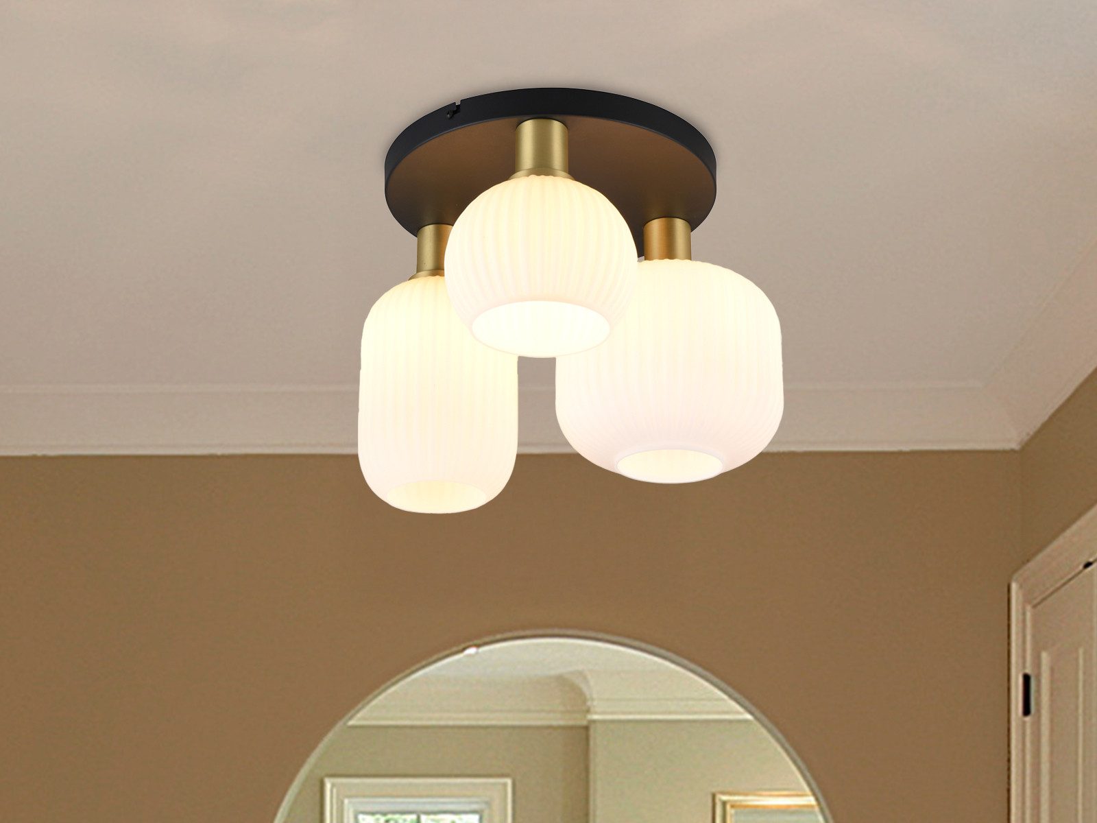 TRIO Leuchten LED Deckenleuchte, Dimmfunktion, LED wechselbar, warmweiß, Be günstig online kaufen