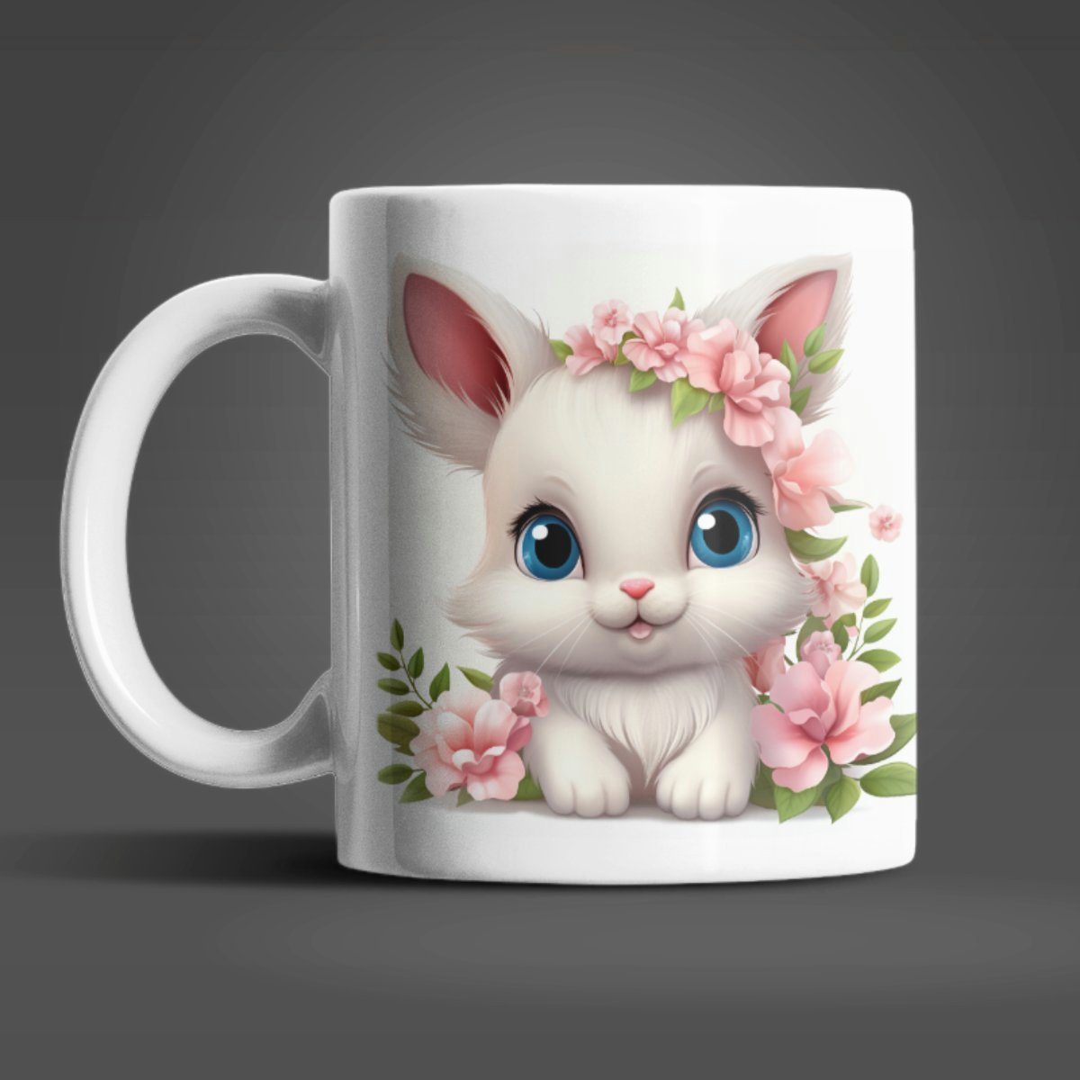 WS-Trend Tasse Süßer Hase Häschen Kaffeetasse Teetasse, Keramik, Geschenkidee Geschenk 330 ml