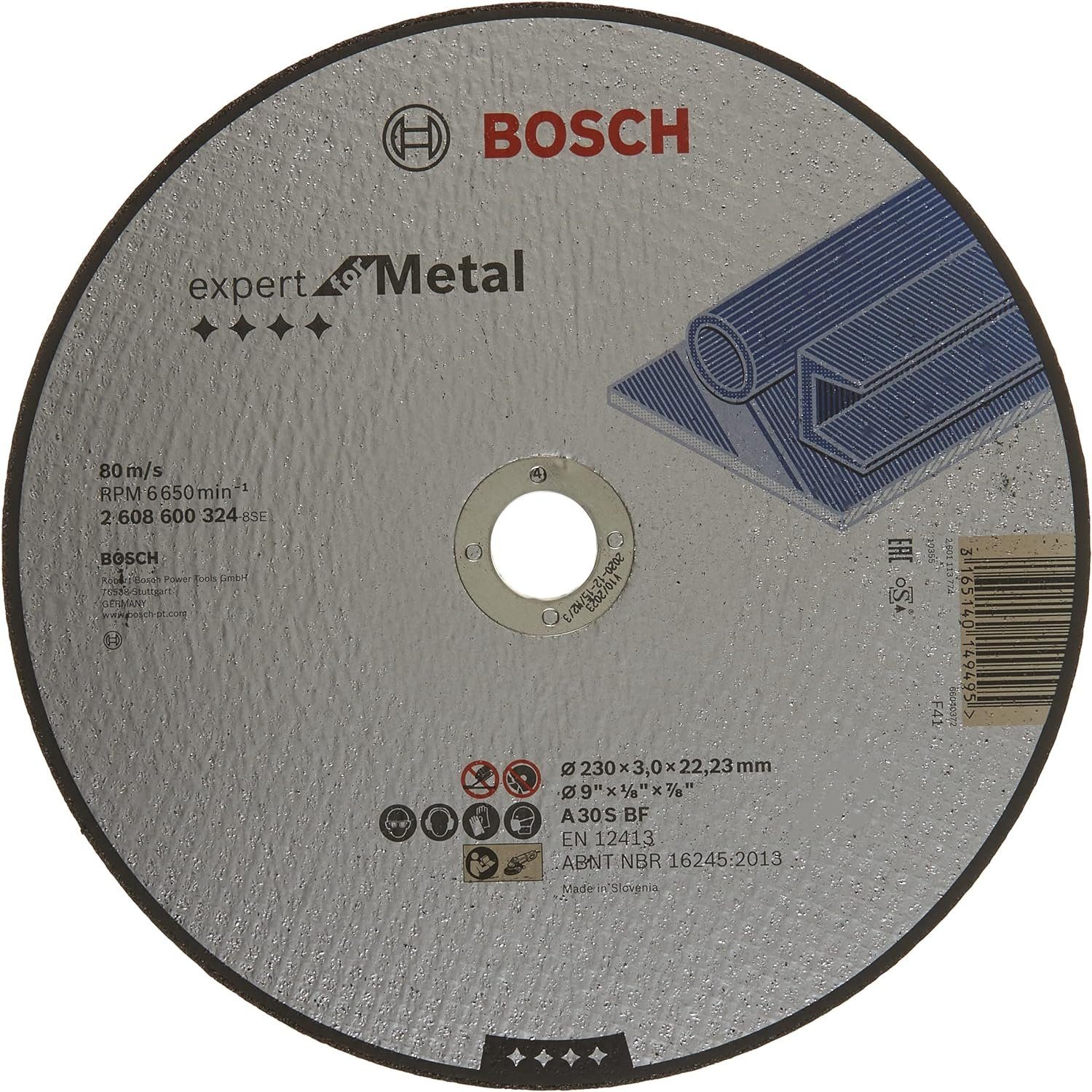 BOSCH Bohrfutter Bosch Professional Schleifzubehör Trennscheibe Ø 230 x 3 mm für.Metall | Bohrfutter