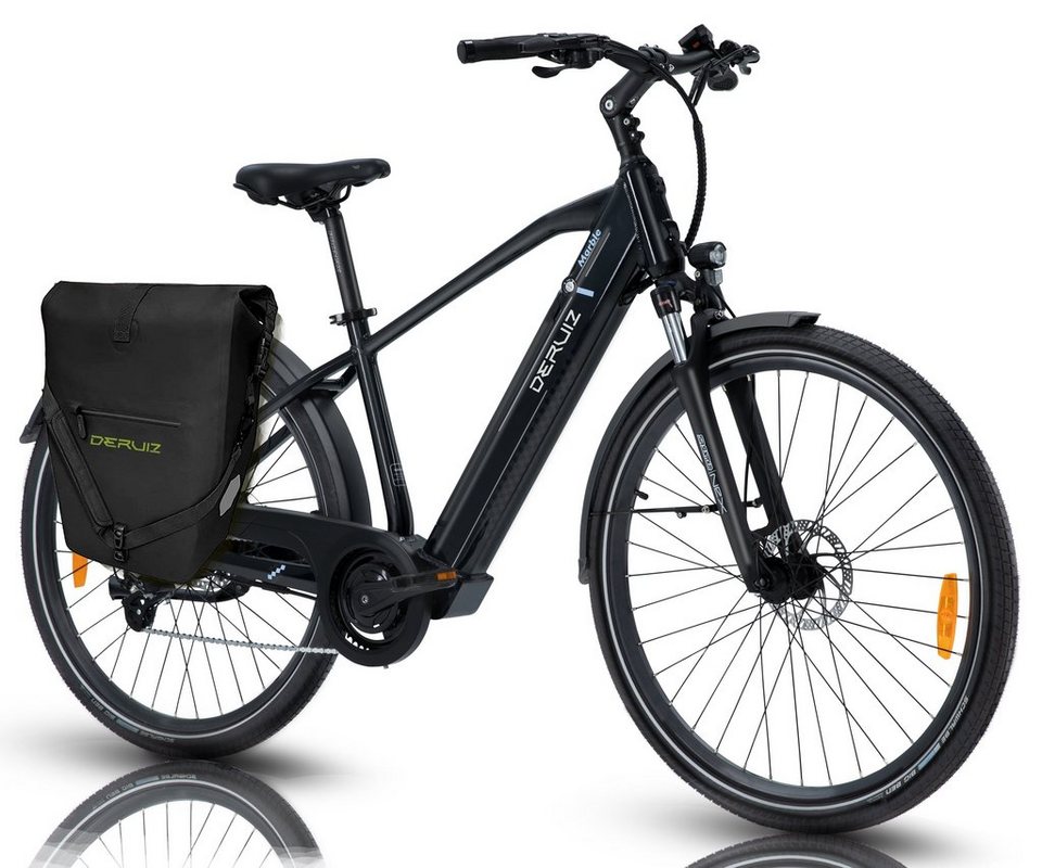 DERUIZ E-Bike Marble 28 Zoll E-Bike, 644wh Trekking Cityrad für Herren, 8  Gang Schinamo SHIMANO ALTUS 11-32T Schaltwerk, Kettenschaltung, Heckmotor,  644,00 Wh Batterie, (mit Akku-Ladegerät, mit Werzeug), 644Wh Batterien mit  großer Kapazität