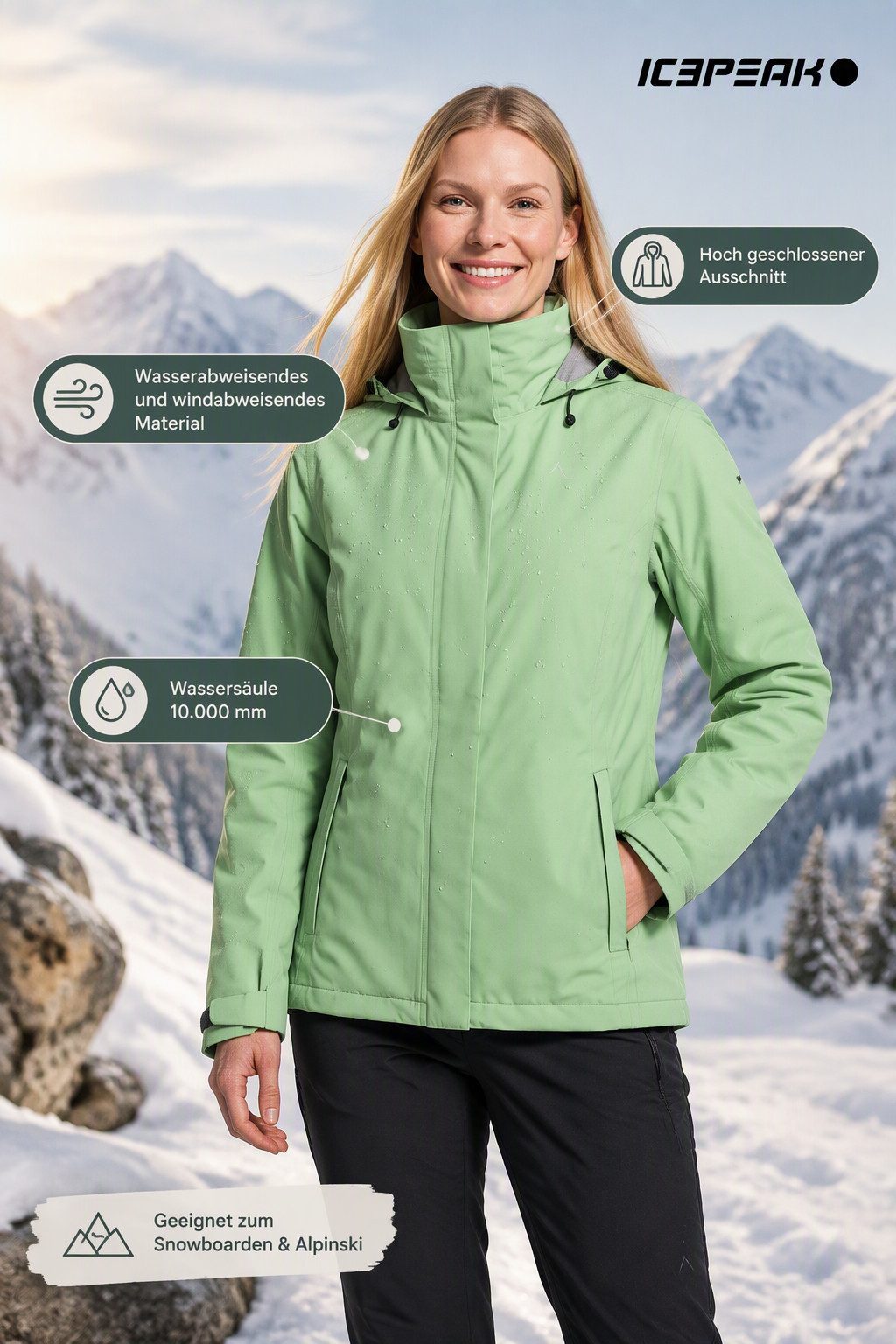 Schöffel Regenjacke Jacket Gmund L sportlicher Stil, wasserdicht, winddicht, atmungsaktiv, Übergangsjacke – Bild 3 von 5