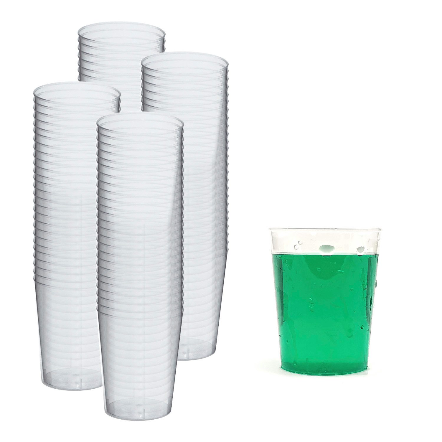 silverkitchen Mehrwegbecher Mehrwegbecher Plastik 4cl, Kunstststoff Polypropylen, bruchsichere Cocktail Becher, Made in Germany