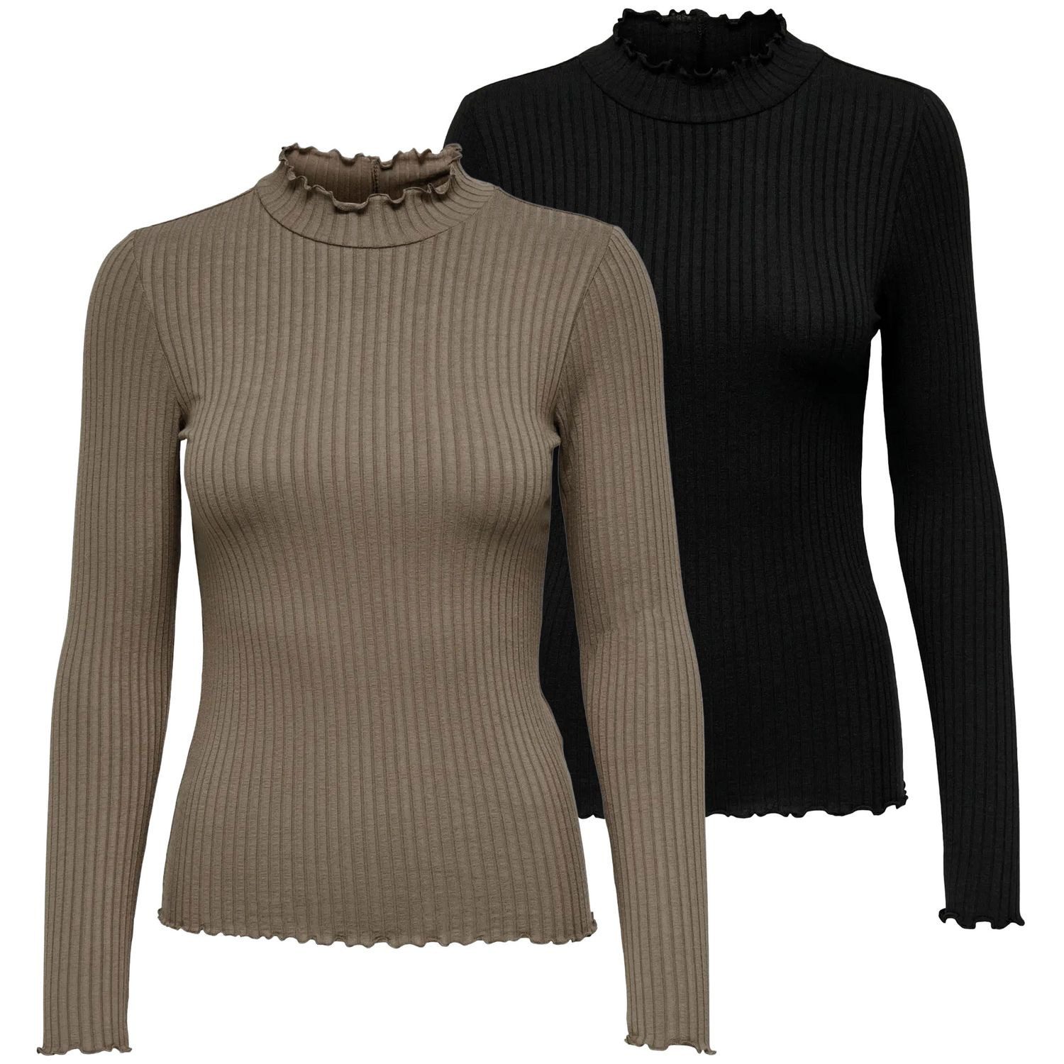 JDY Longsleeve FRANSISKA (Set) in Rippstrick im 2er Sparpack