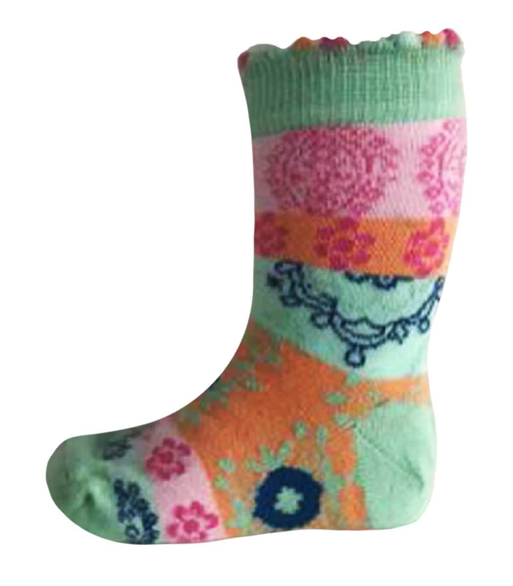 Wilox Basicsocken für Mädchen ORNAMENTE (Spar-Pack, 3-Paar, 3 Paare) aus hautfreundlicher Baumwolle