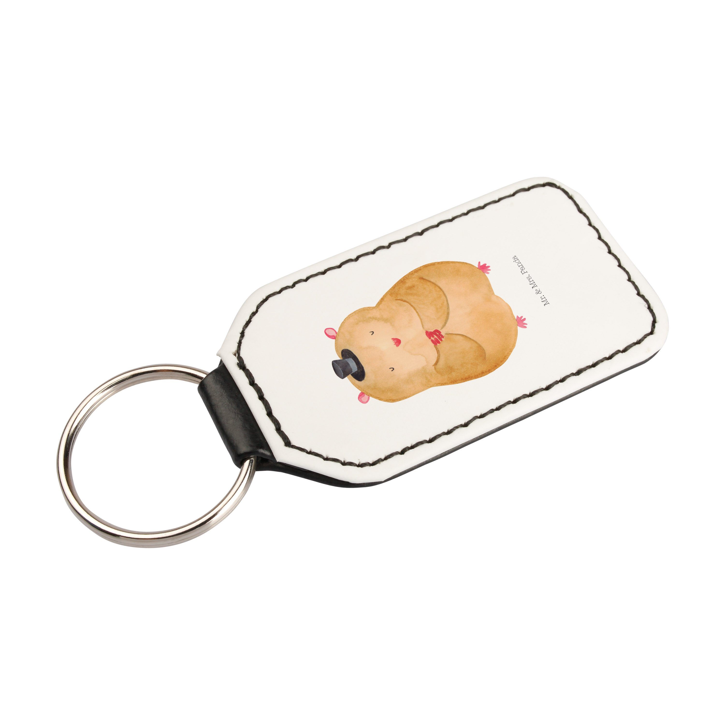 Geschenk, Hamster & mit - Mrs. Laune Taschenanhänger, - Weiß Tiere, (1-tlg) Schlüsselanhänger Mr. Hut Panda Gute