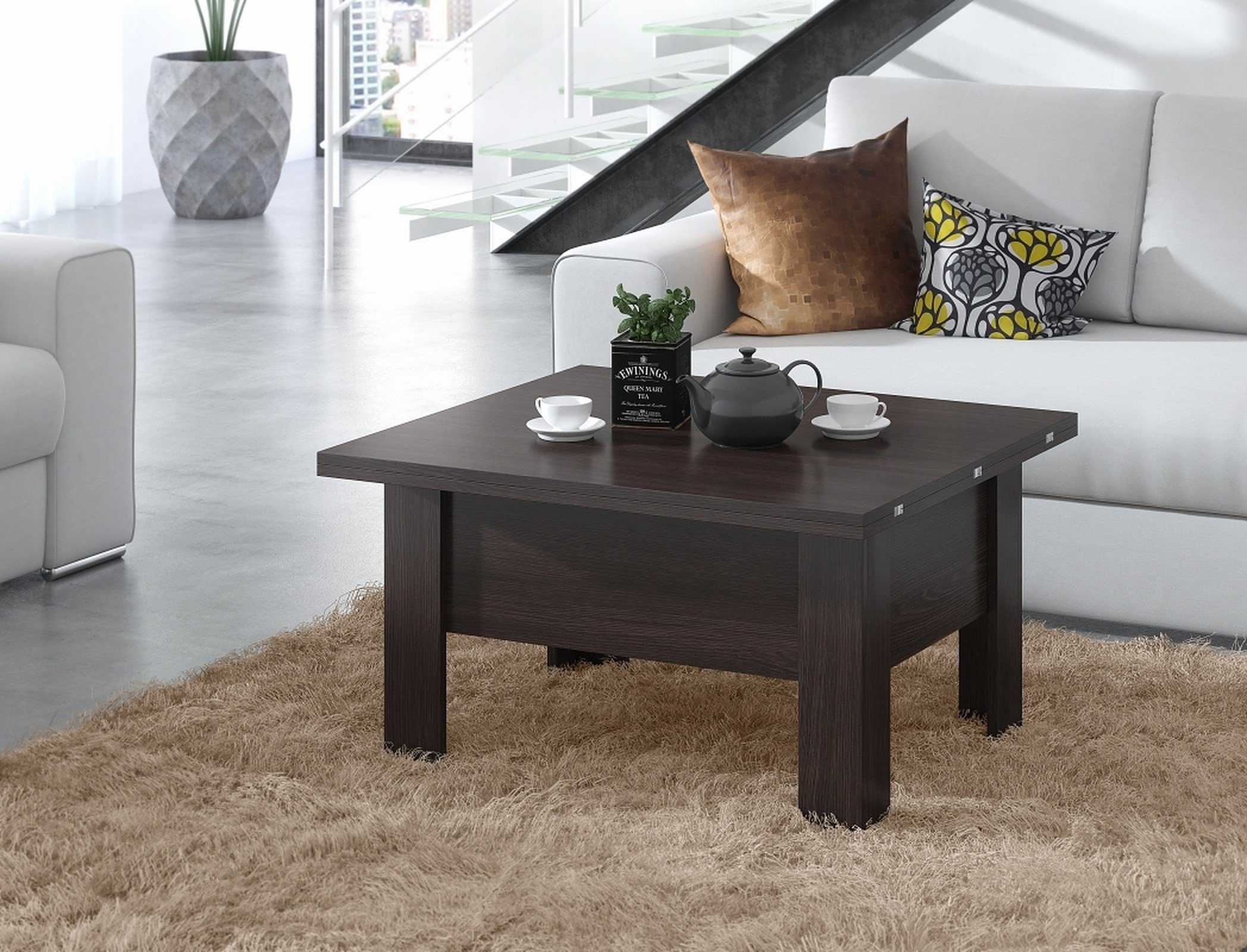 designimpex Couchtisch Design Oslo Tisch höhenverstellbar günstig online kaufen