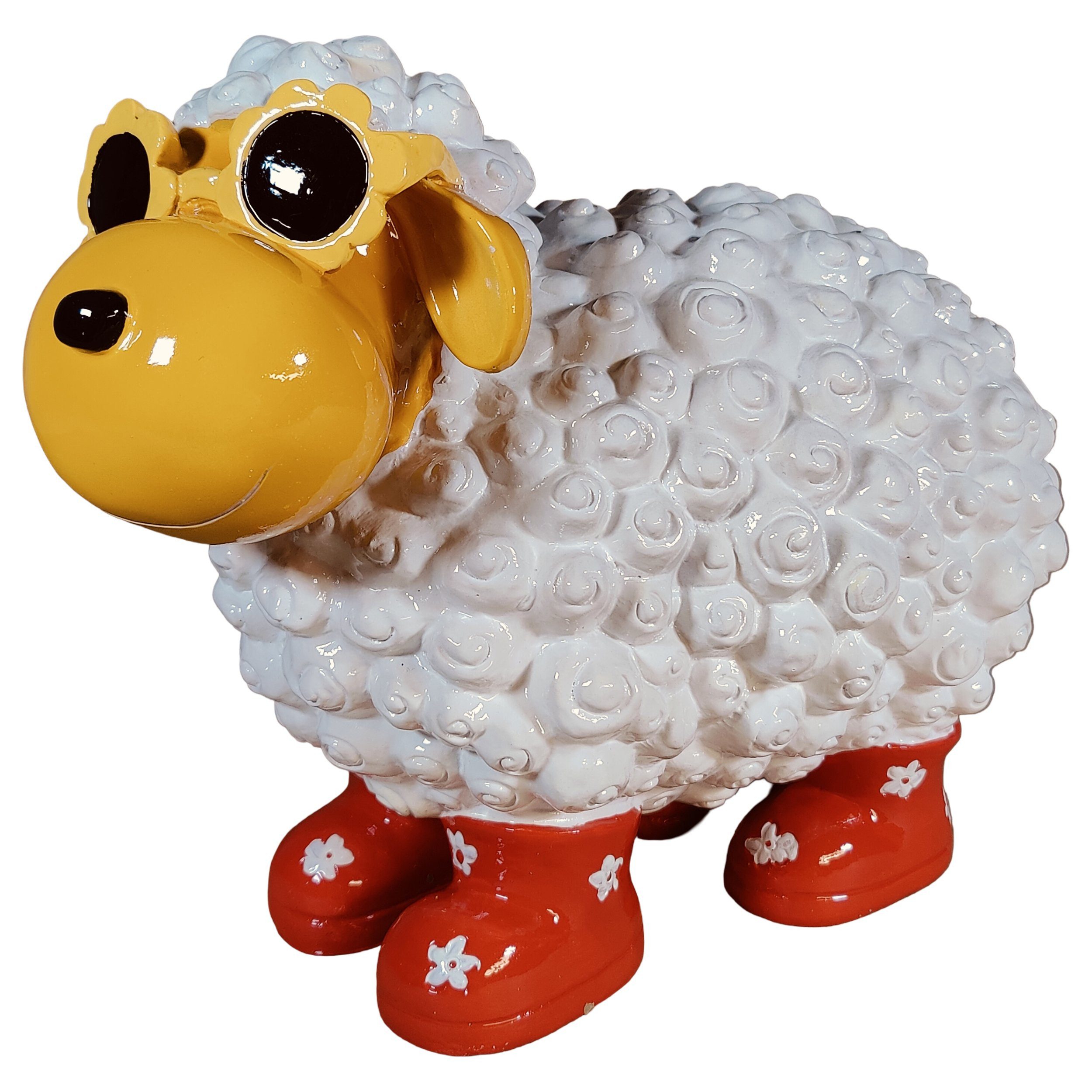 colourliving Tierfigur Gartenfigur »Schaf mit Blumenbrille«, bunte Dekofigur (1 St), Kombiniere verschiedene Farbvarianten