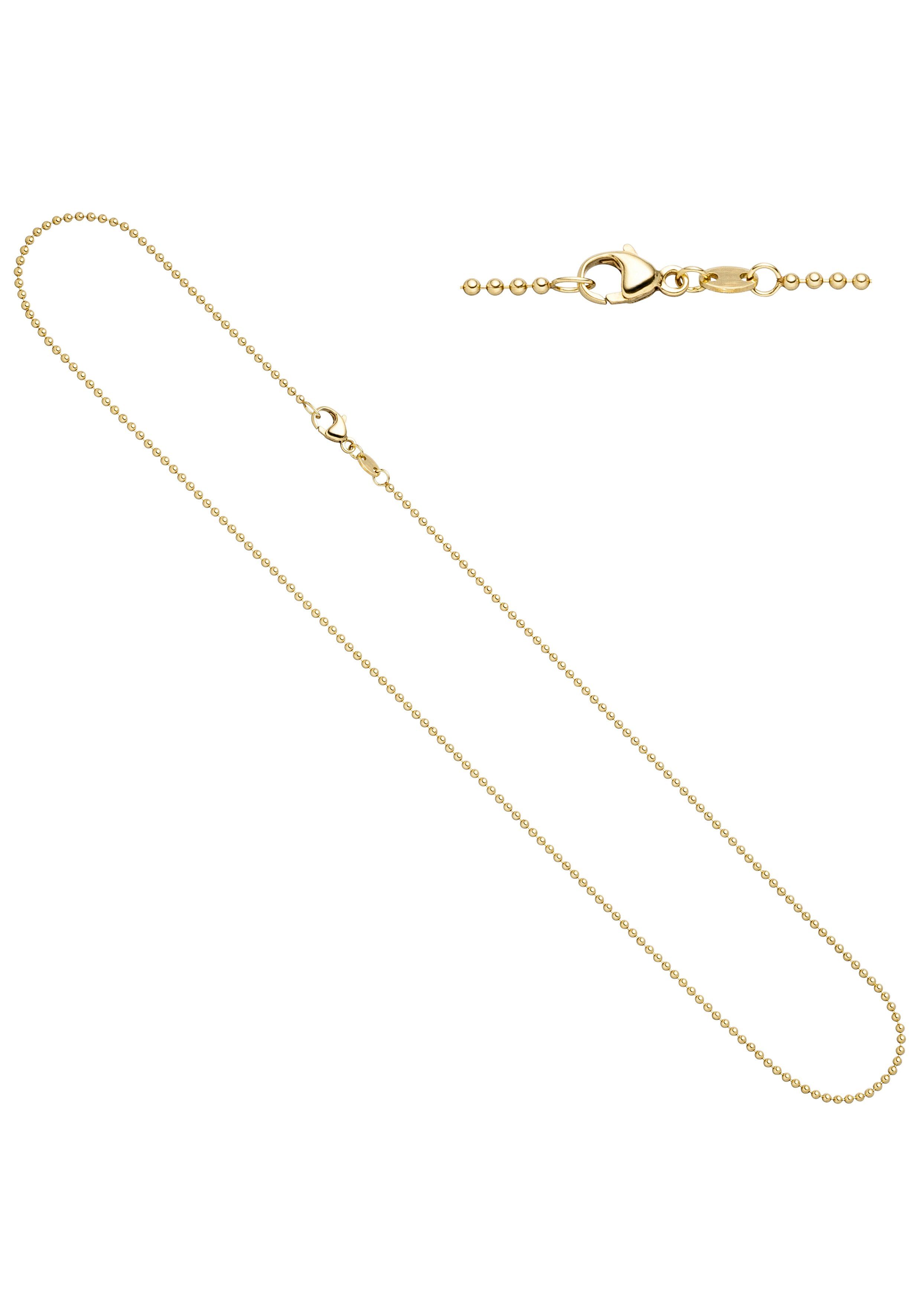 Kugelkette diamantiert 585 Gelbgold 14 Karat 45cm 1,0mm Echt Gold Halskette Neu