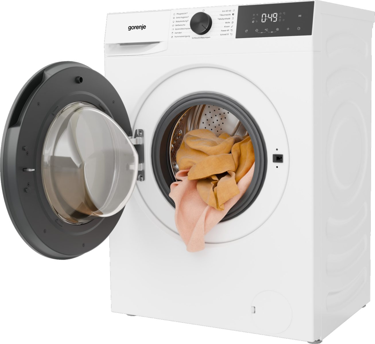GORENJE Waschmaschine G200 W53G2P84A3P2, 8 kg, 1400 U/min, 30% besser als Energieklasse A, Inverter PowerDrive Motor – Bild 2 von 5