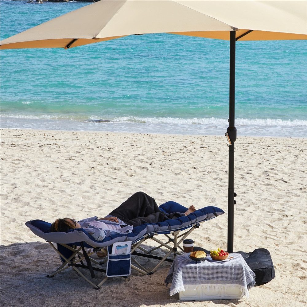 Yaheetech Feldbett Campingbett mit Tragetasche & Seitentasche & Matratze Klappbett bis 150 kg belastbar, 191 × 67 × 56 cm