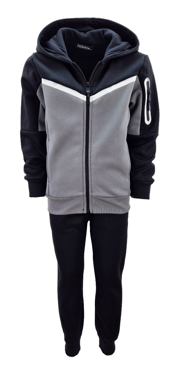 Hessis Jogginganzug Jungen/Mädchen Trainingsanzug, Freizeitanzug, JF106 (Jacke mit Jogginghose)