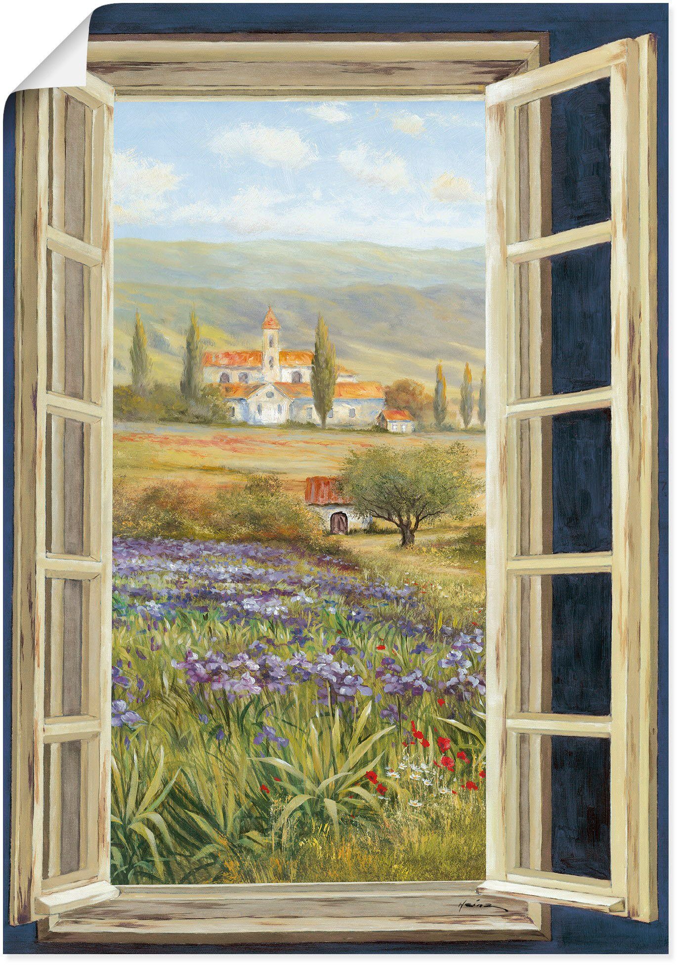 St), Provence Fensterblick, als Wandaufkleber Bilder Europa (1 von in versch. Größen Leinwandbild, Poster Artland oder Wandbild