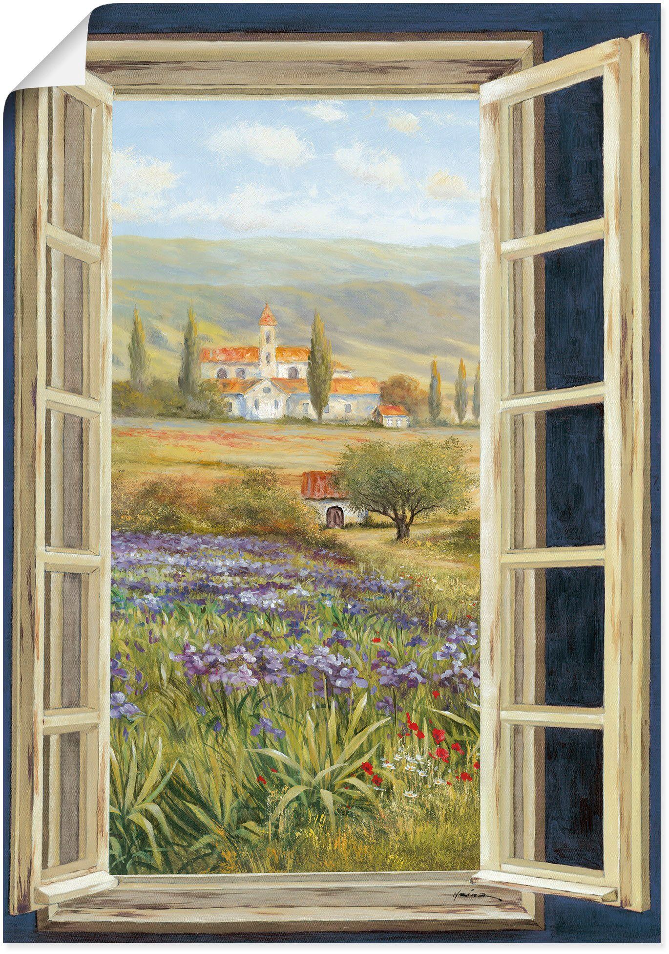 Poster Wandbild Leinwandbild, versch. Wandaufkleber (1 als Artland Europa oder Bilder St), von in Provence Fensterblick, Größen
