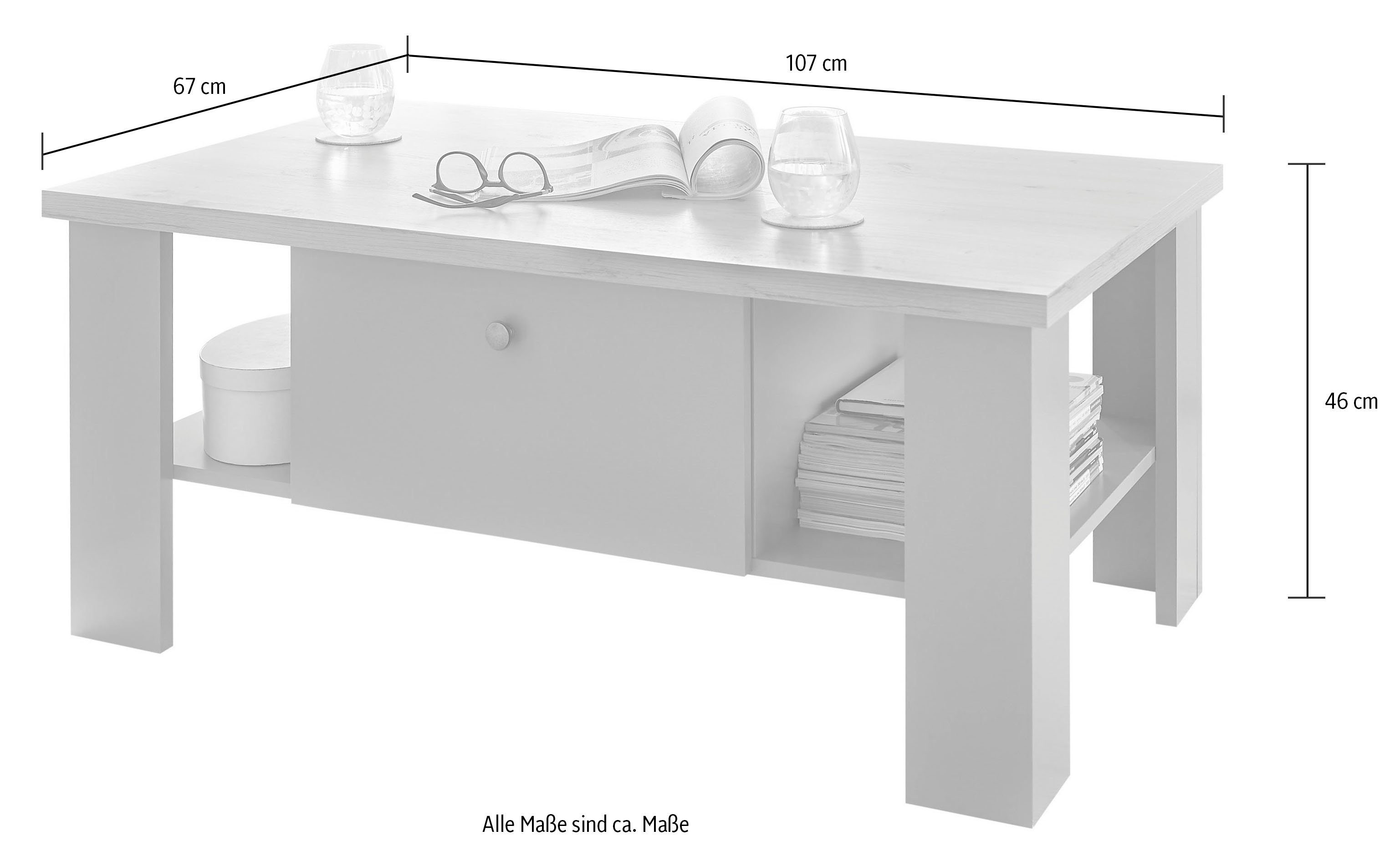 Home affaire Couchtisch CHAMBORD, Breite ca. 107 cm