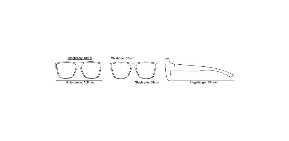 DanCarol Sonnenbrille DC-POL-2058-C1-HI ÜBERBRILLE -QUALITY-TR 90-MATERIAL LEICHTER KUNSTSTOFF SORGT FÜR DURCHBLICK