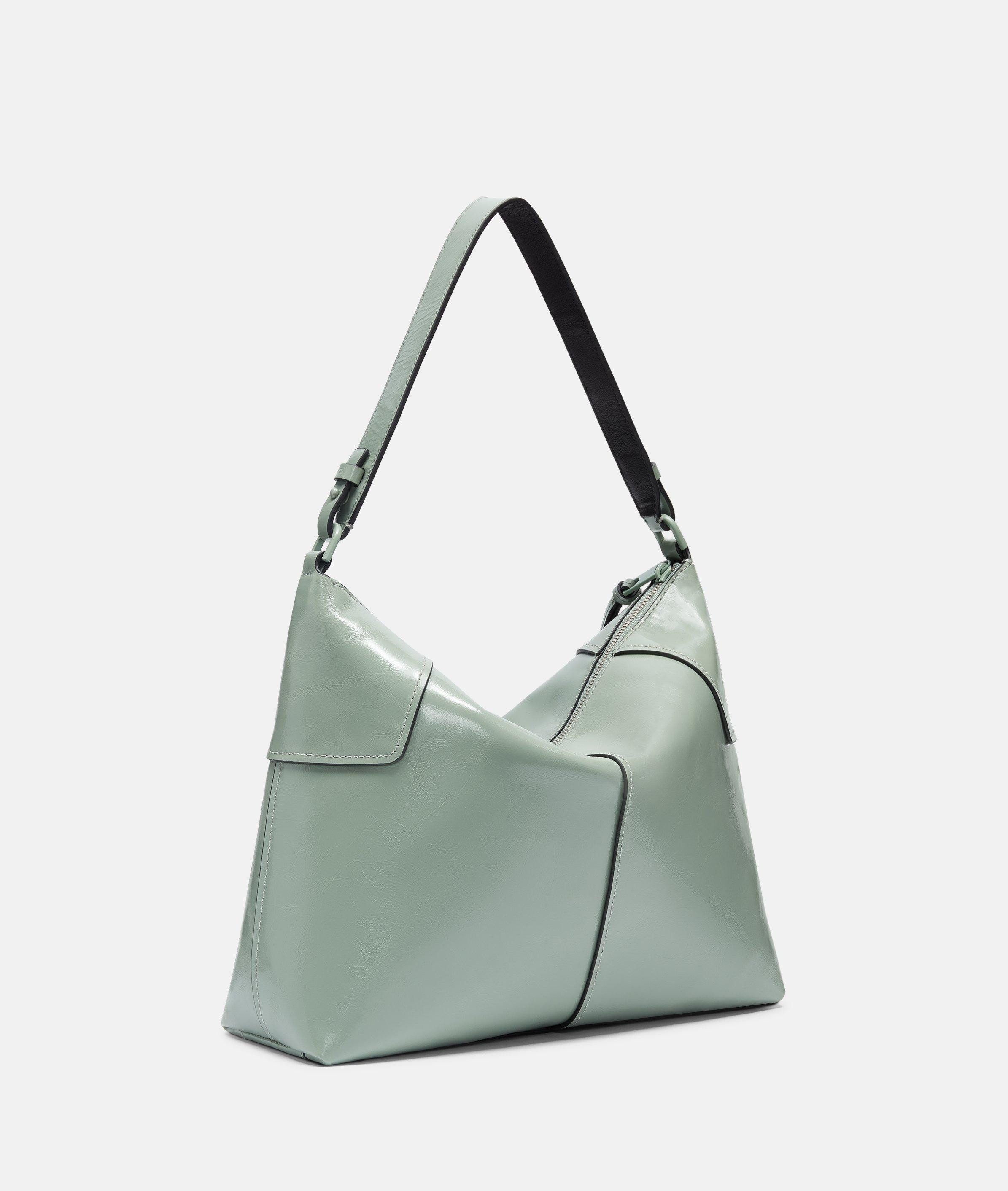 Liebeskind Berlin Schultertasche Mila Hobo M, Elegante Schultertasche aus glänzendem Leder